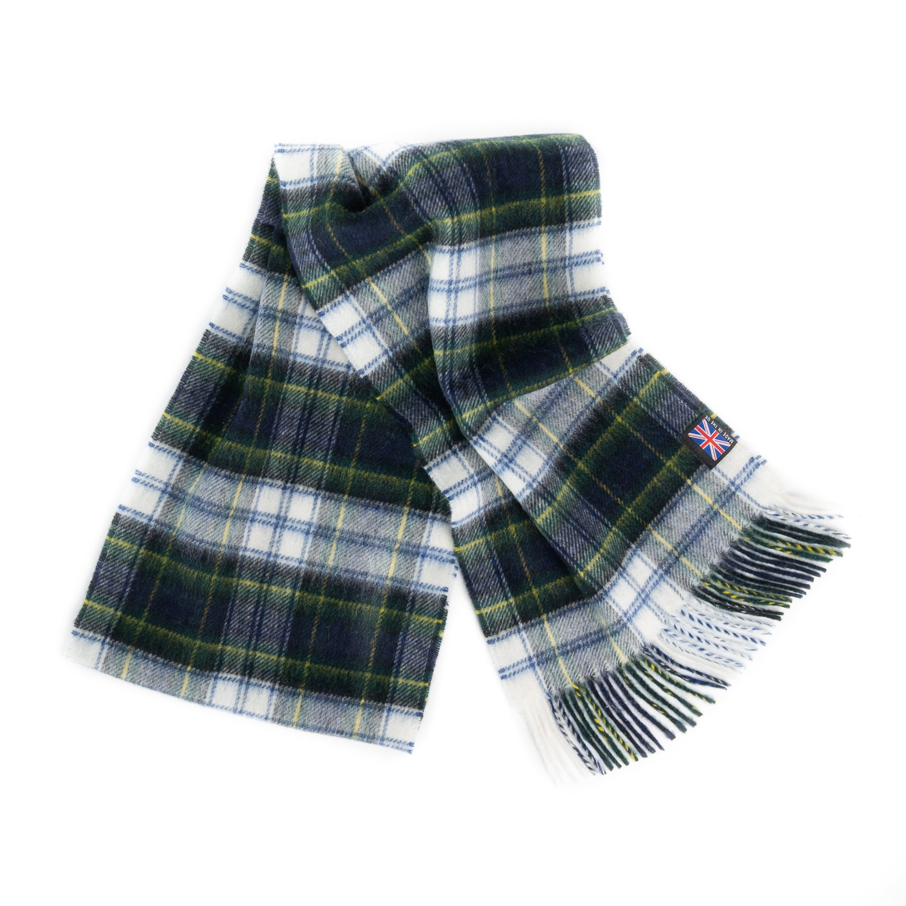 Glen Prince グレンプリンス 大判ストール Dress Gordon Prince of Scots Merino Lambswool Tartan Scarf (Dress Gordon)