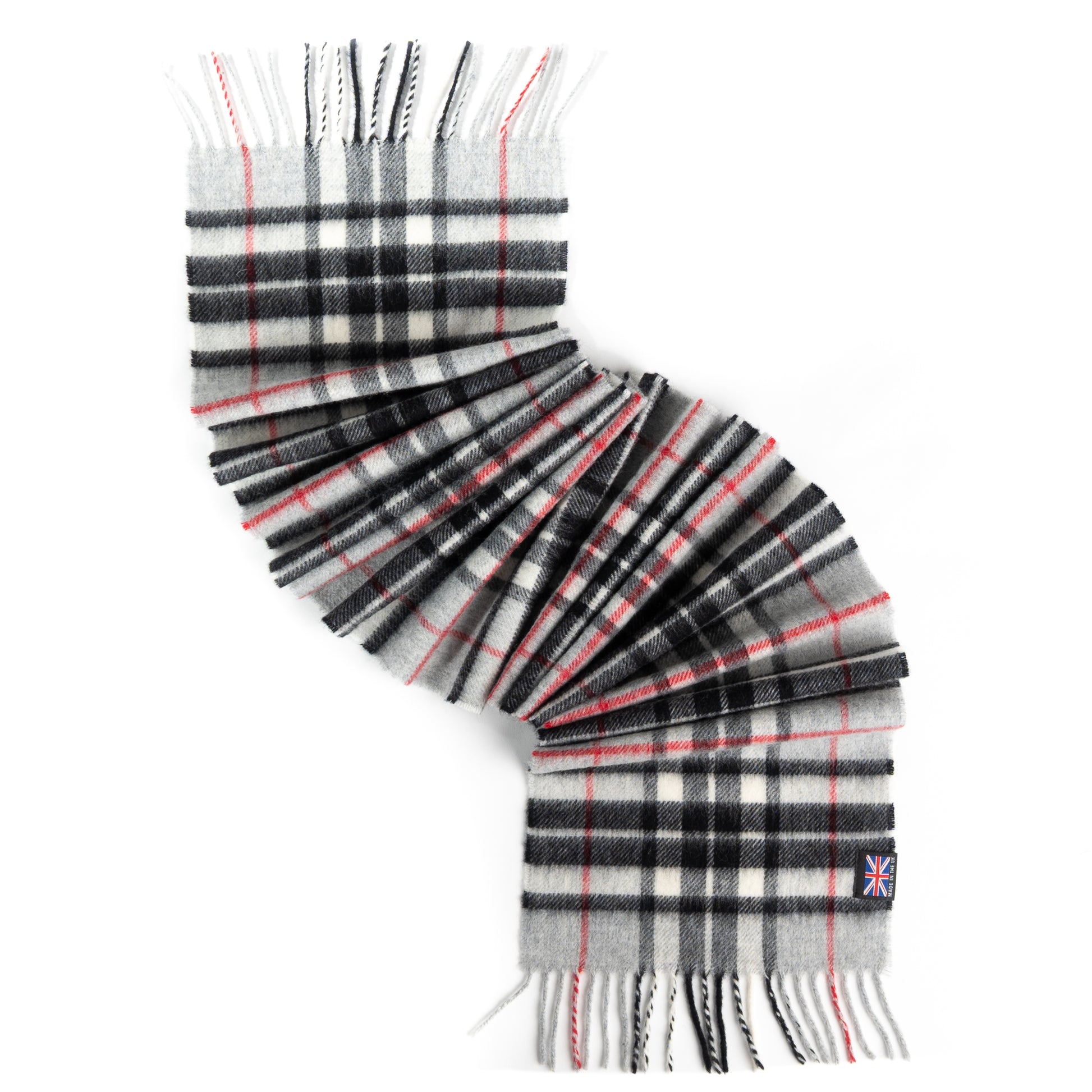 Prince of Scots Merino Lambswool Tartan Scarf (Grey Thompson)-Gifts-[bar code]-Prince of Scots