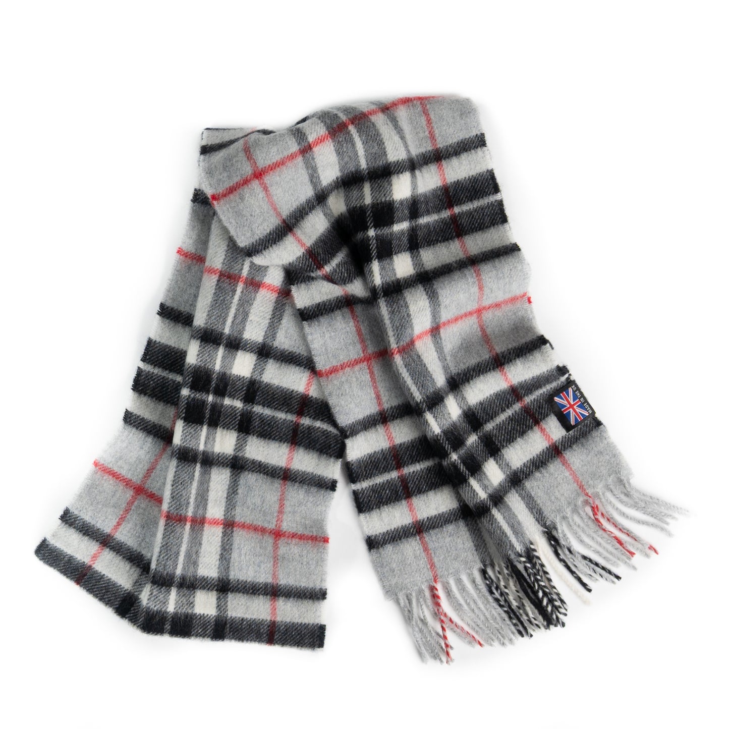 Prince of Scots Merino Lambswool Tartan Scarf (Grey Thompson)-Gifts-[bar code]-Prince of Scots