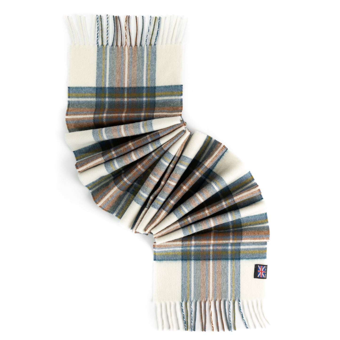 Prince of Scots Merino Lambswool Tartan Scarf (Muted Blue Dress Stewart)-Gifts-[bar code]-Prince of Scots