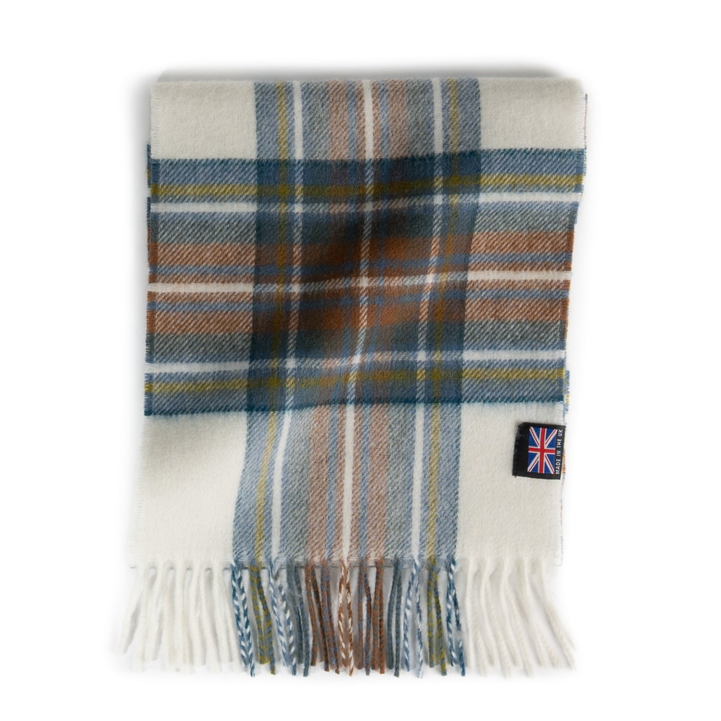 Prince of Scots Merino Lambswool Tartan Scarf (Muted Blue Dress Stewart)-Gifts-[bar code]-Prince of Scots