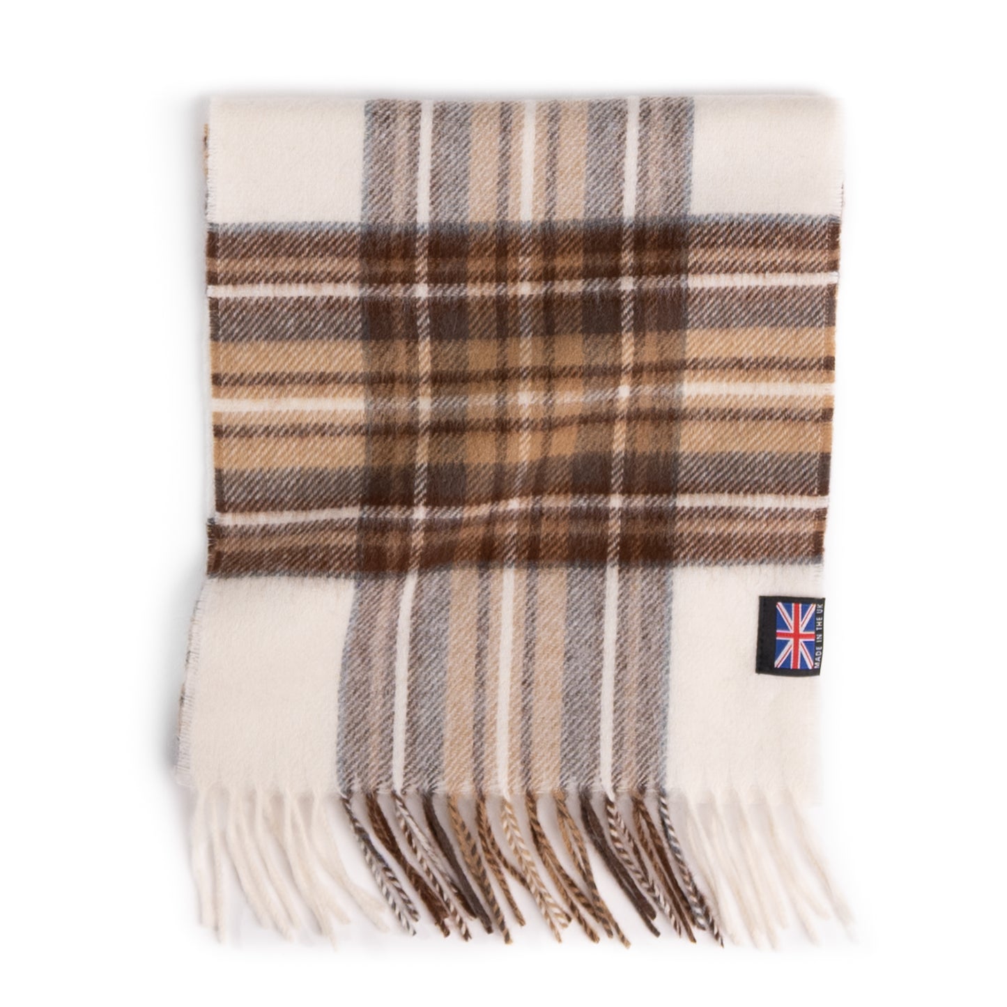 Prince of Scots Merino Lambswool Tartan Scarf (Natural Dress Stewart)-Gifts-[bar code]-Prince of Scots