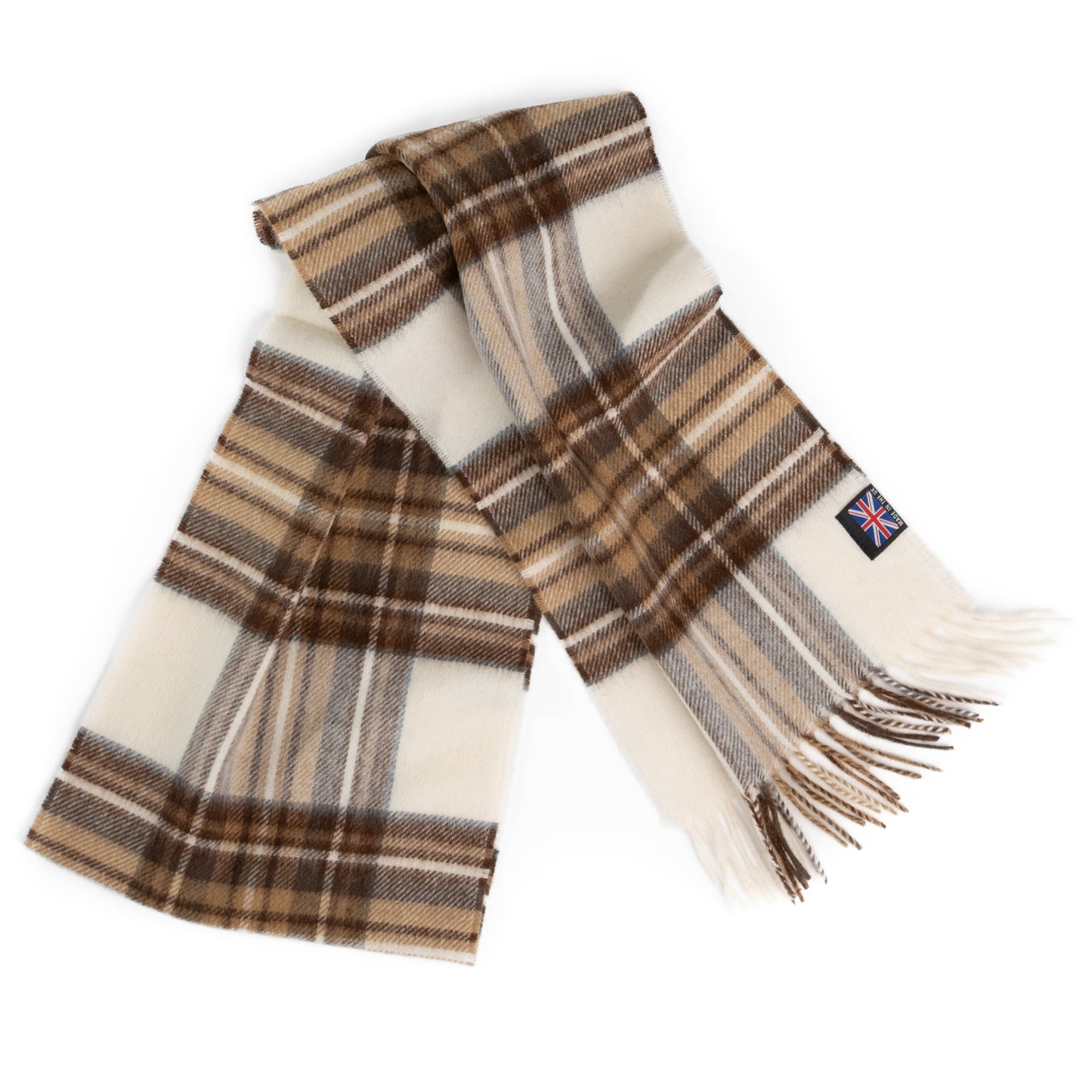 Prince of Scots Merino Lambswool Tartan Scarf (Natural Dress Stewart)-Gifts-[bar code]-Prince of Scots