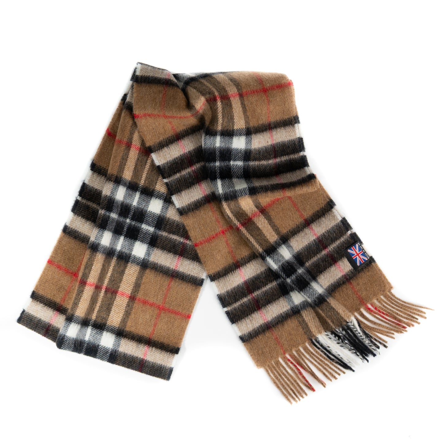 Prince of Scots Merino Lambswool Tartan Scarf (Thompson Camel)-Gifts-[bar code]-Prince of Scots
