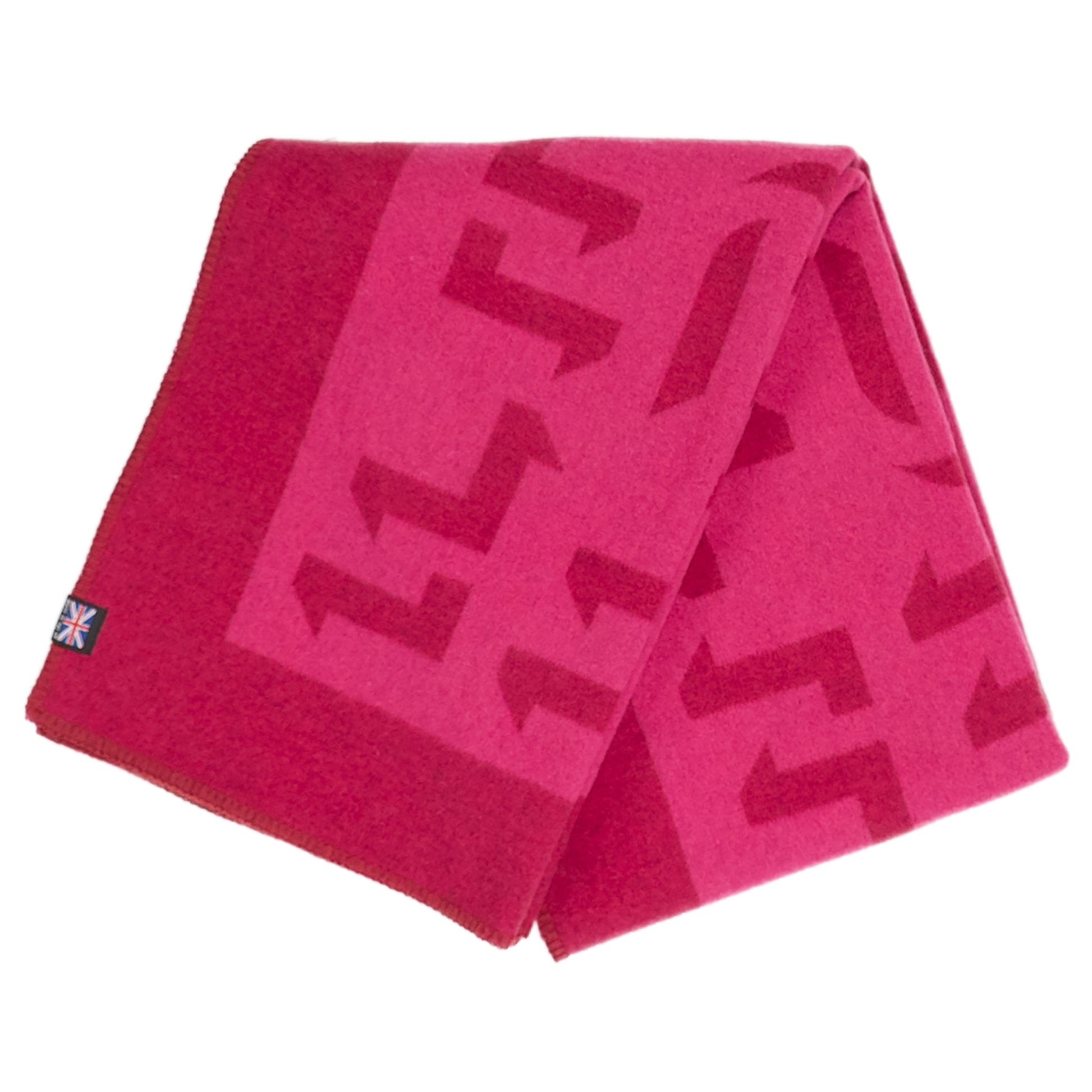 Prince of Scots Merino Wool Fleece Throw ~ Pink Expletive ~-Throws and Blankets-[bar code]-ExpletivePink-Prince of Scots