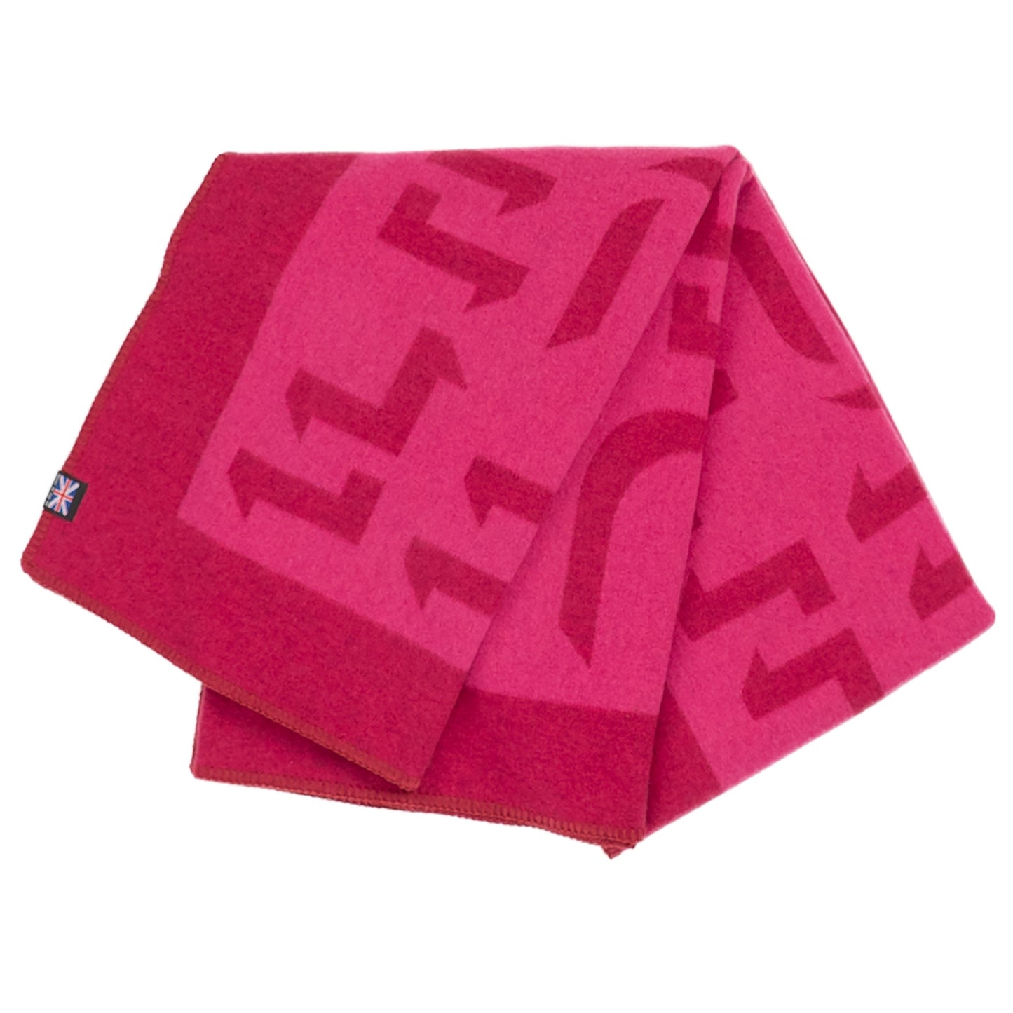 Prince of Scots Merino Wool Fleece Throw ~ Pink Expletive ~-Throws and Blankets-[bar code]-ExpletivePink-Prince of Scots