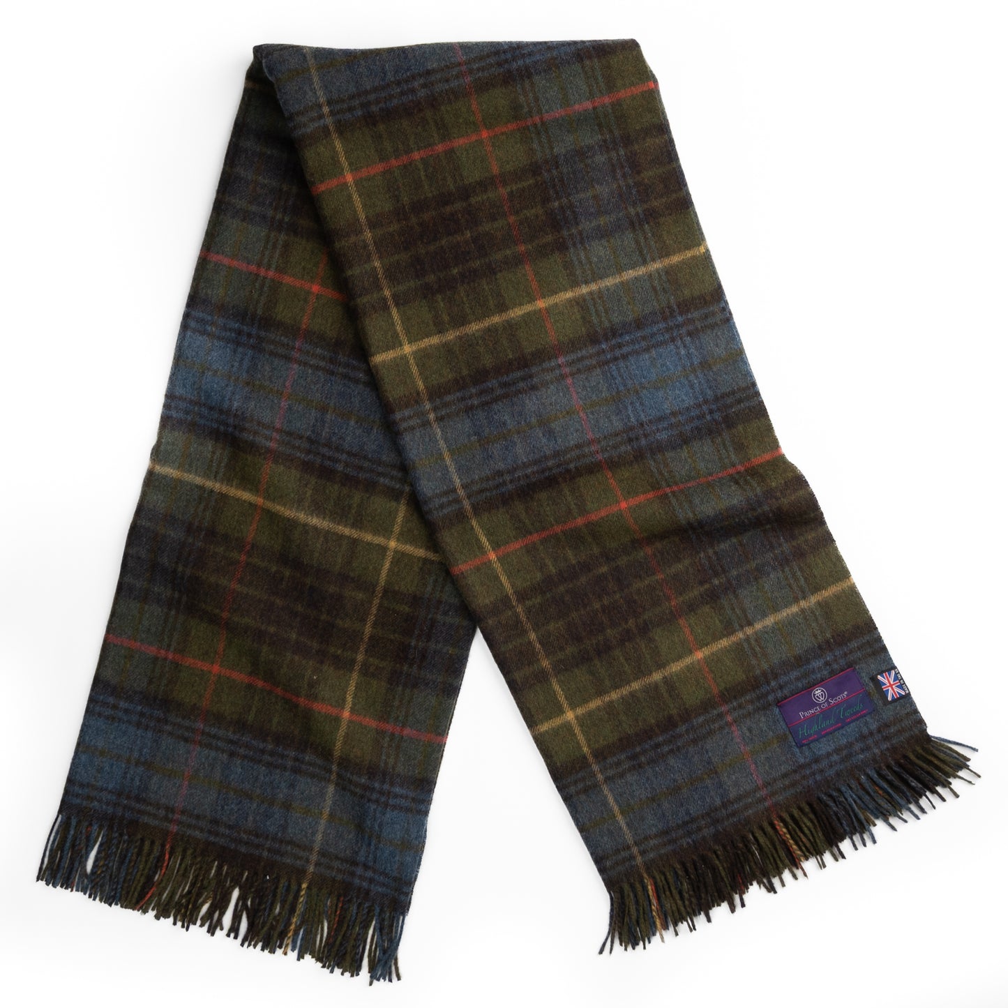 Prince of Scots Merino Wool Throw ~ Antique Hunting Stewart ~-Throws and Blankets-[bar code]-Prince of Scots