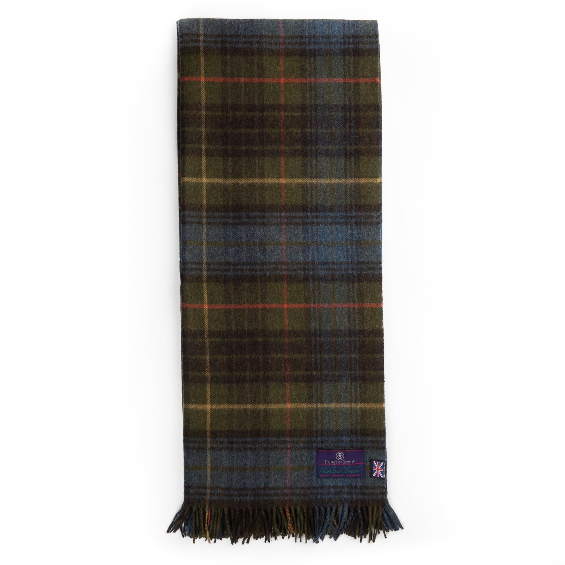 Prince of Scots Merino Wool Throw ~ Antique Hunting Stewart ~-Throws and Blankets-[bar code]-Prince of Scots