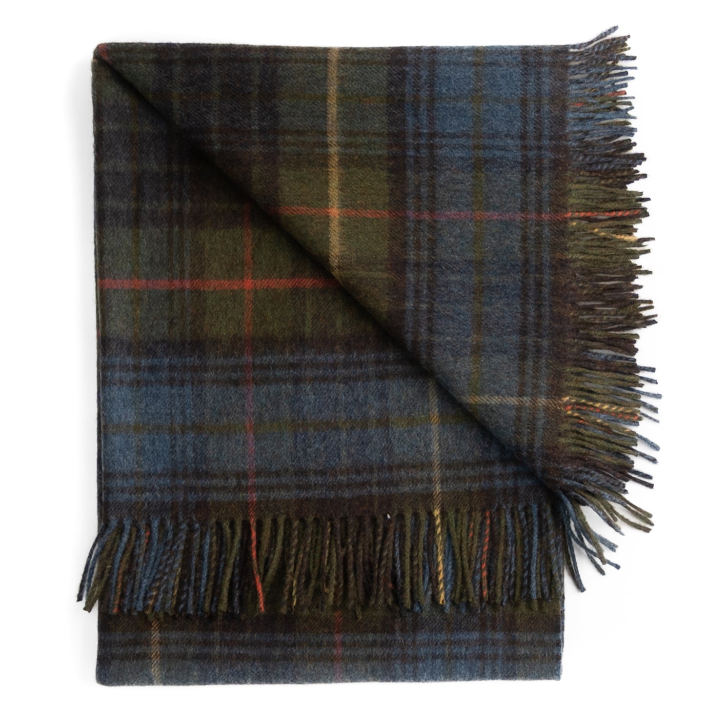 Prince of Scots Merino Wool Throw ~ Antique Hunting Stewart ~-Throws and Blankets-[bar code]-Prince of Scots