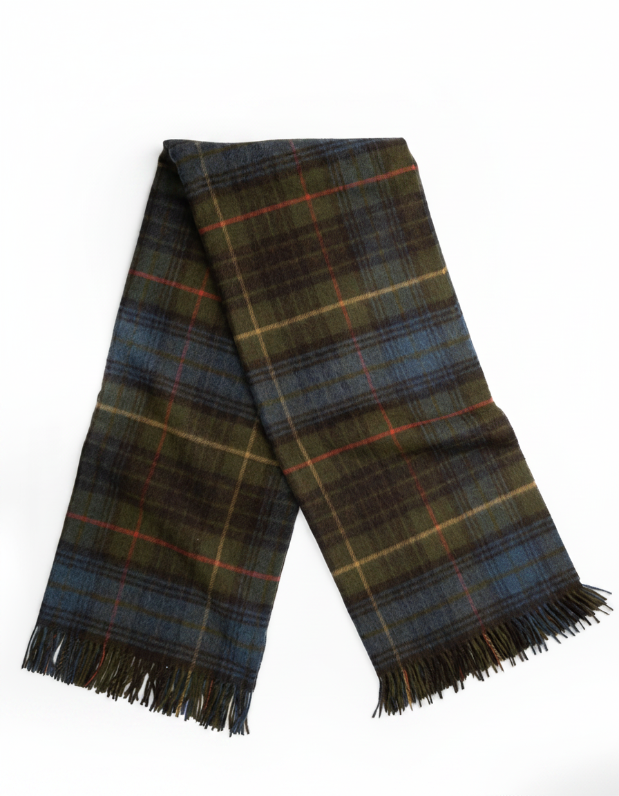 Prince of Scots Merino Wool Throw ~ Antique Hunting Stewart ~-Throws and Blankets-[bar code]-Prince of Scots