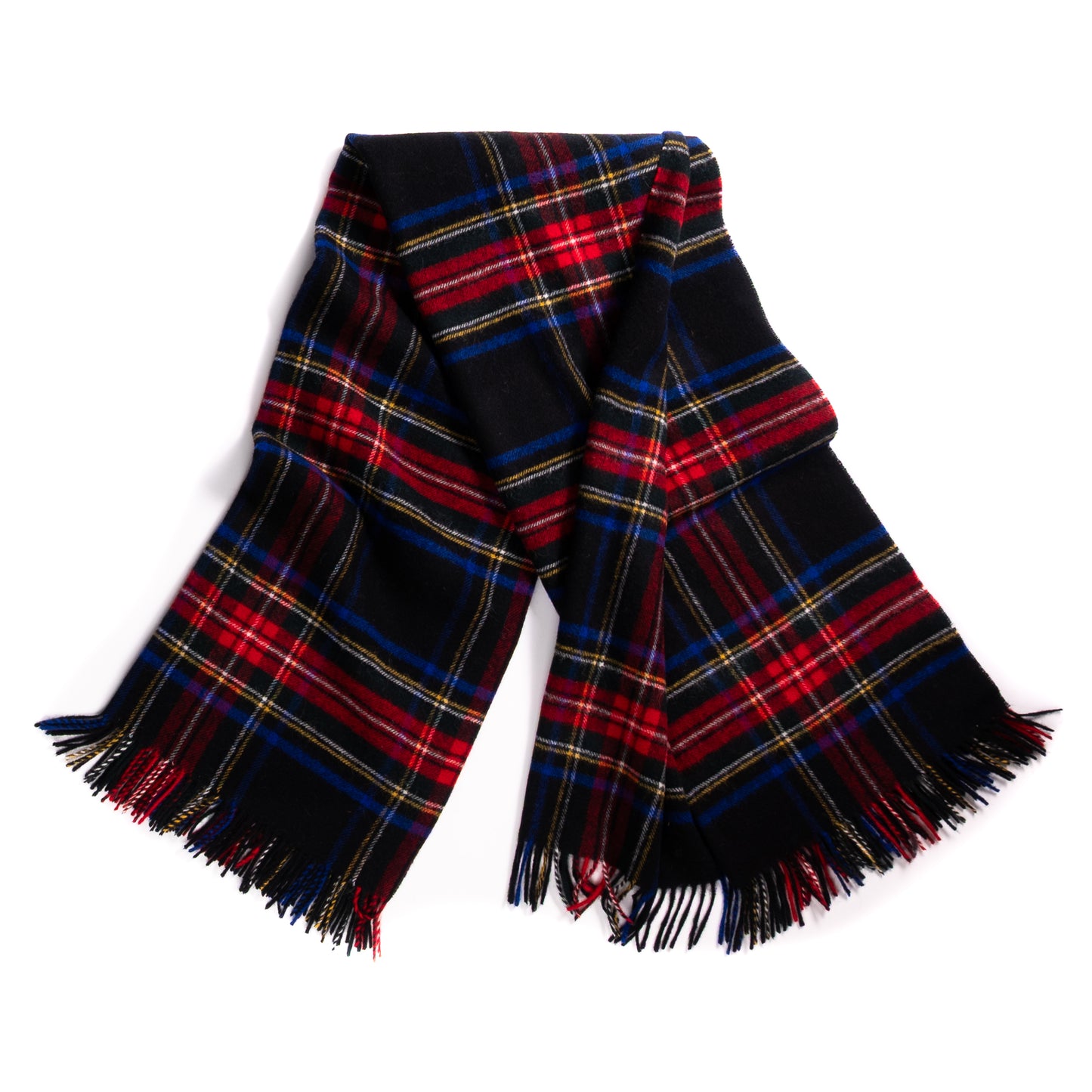 Prince of Scots Merino Wool Throw ~ Black Stewart ~-Throws and Blankets-[bar code]-Prince of Scots