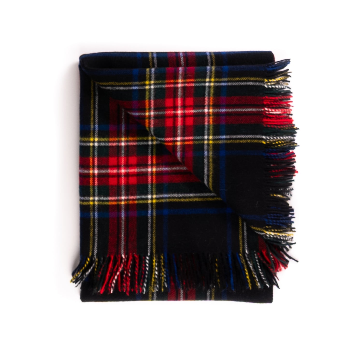 Prince of Scots Merino Wool Throw ~ Black Stewart ~-Throws and Blankets-[bar code]-Prince of Scots