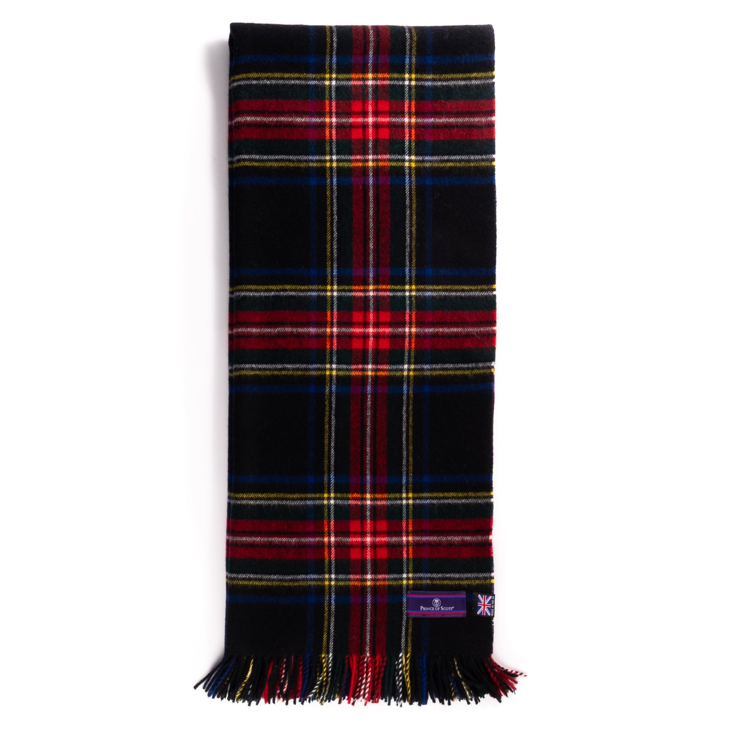 Prince of Scots Merino Wool Throw ~ Black Stewart ~-Throws and Blankets-[bar code]-Prince of Scots