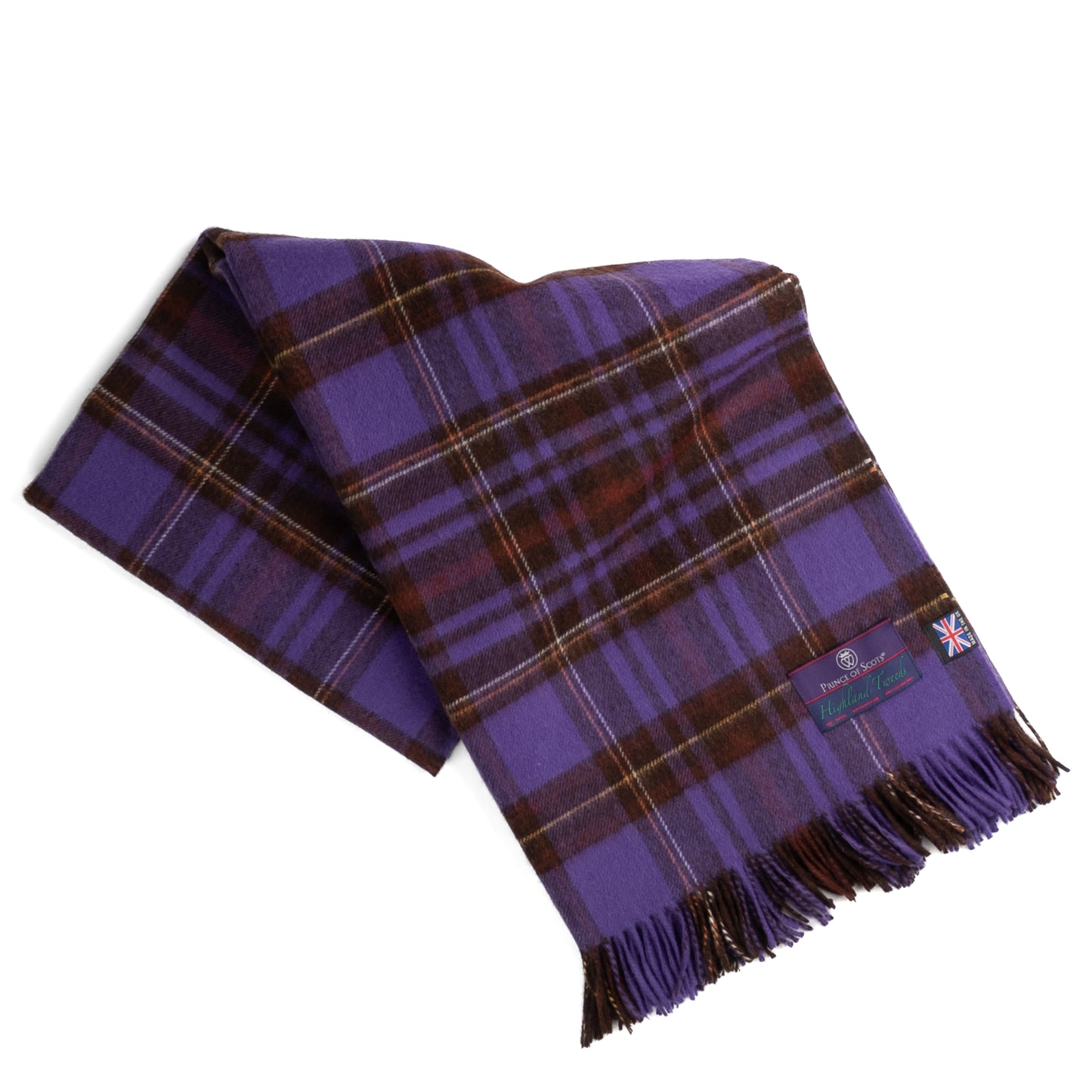 Prince of Scots Merino Wool Throw ~ Equestrian Tartan ~-Throws and Blankets-[bar code]-Prince of Scots