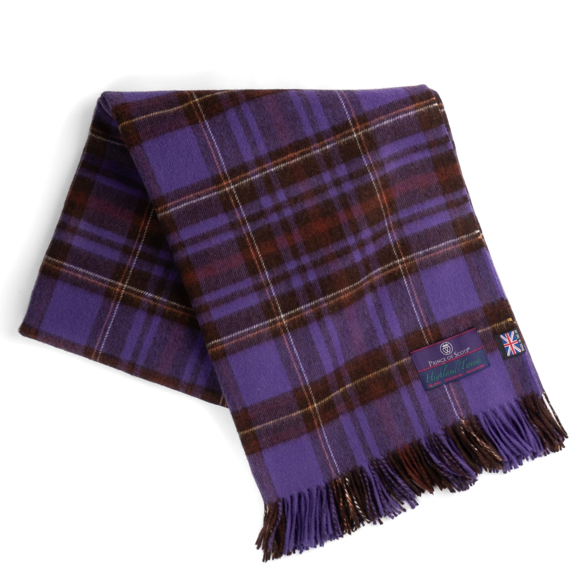 Prince of Scots Merino Wool Throw ~ Equestrian Tartan ~-Throws and Blankets-[bar code]-Prince of Scots