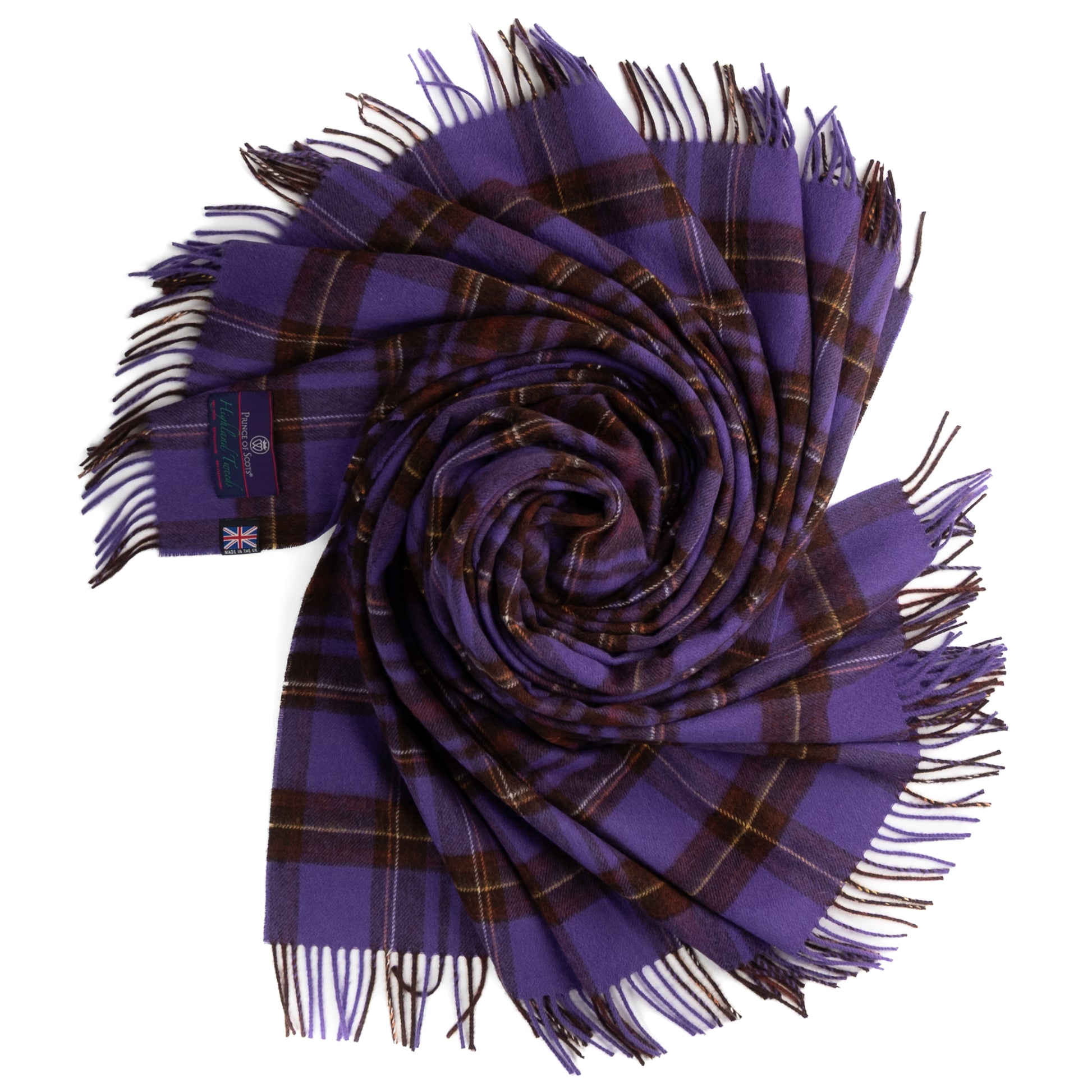 Prince of Scots Merino Wool Throw ~ Equestrian Tartan ~-Throws and Blankets-[bar code]-Prince of Scots