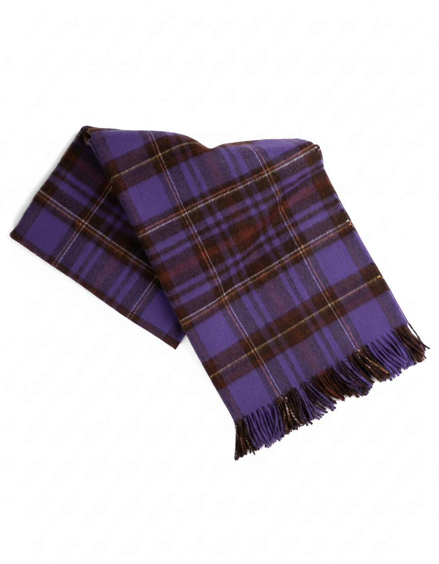 Prince of Scots Merino Wool Throw ~ Equestrian Tartan ~-Throws and Blankets-[bar code]-Prince of Scots