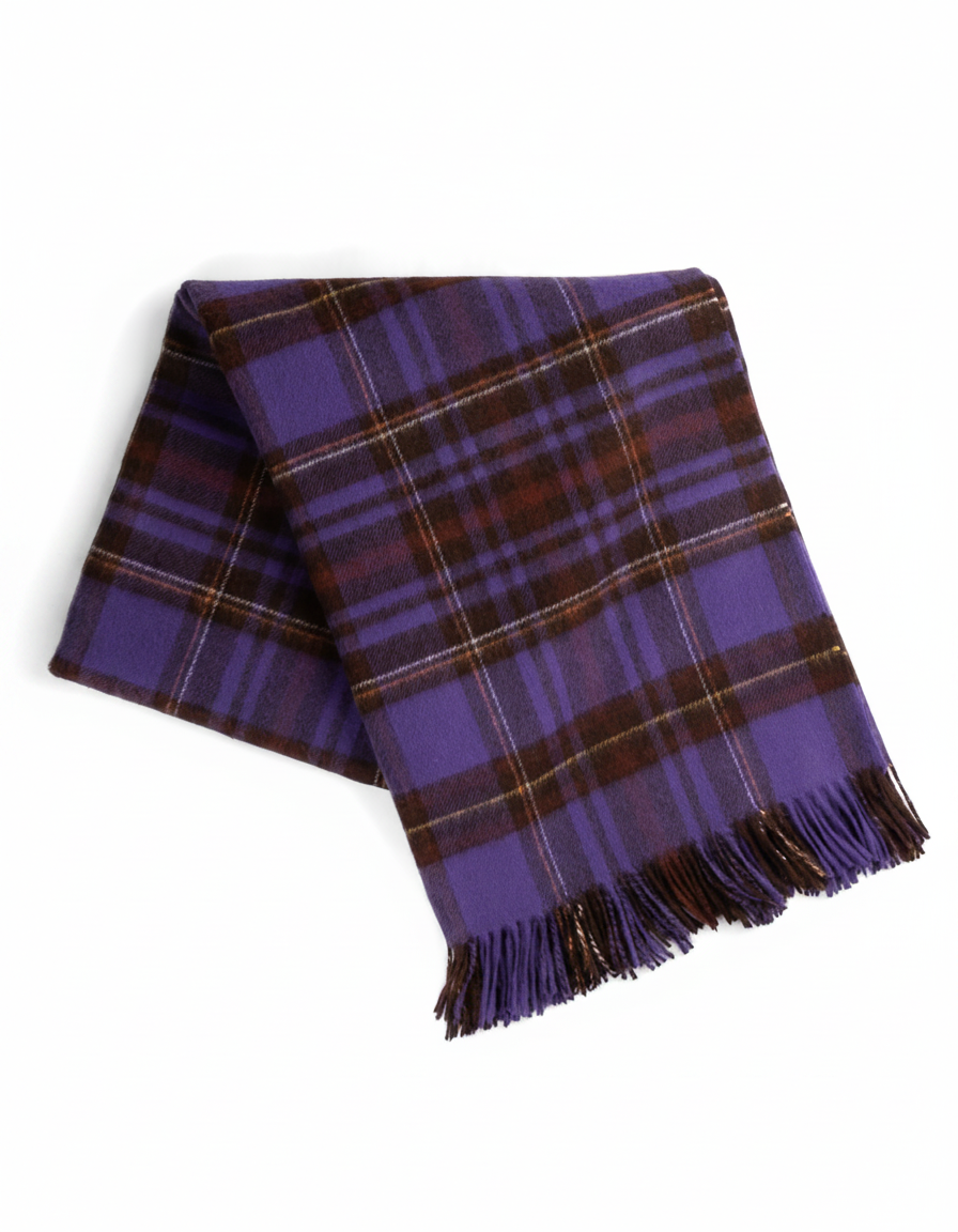 Prince of Scots Merino Wool Throw ~ Equestrian Tartan ~-Throws and Blankets-[bar code]-Prince of Scots