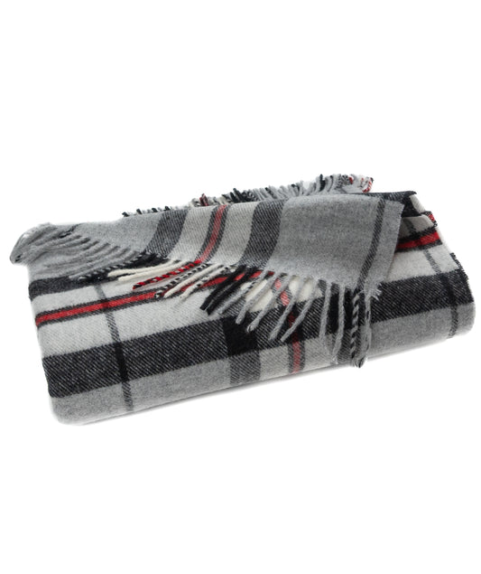 Prince of Scots Merino Wool Throw ~ Grey Thompson ~-Throws and Blankets-[bar code]-Prince of Scots
