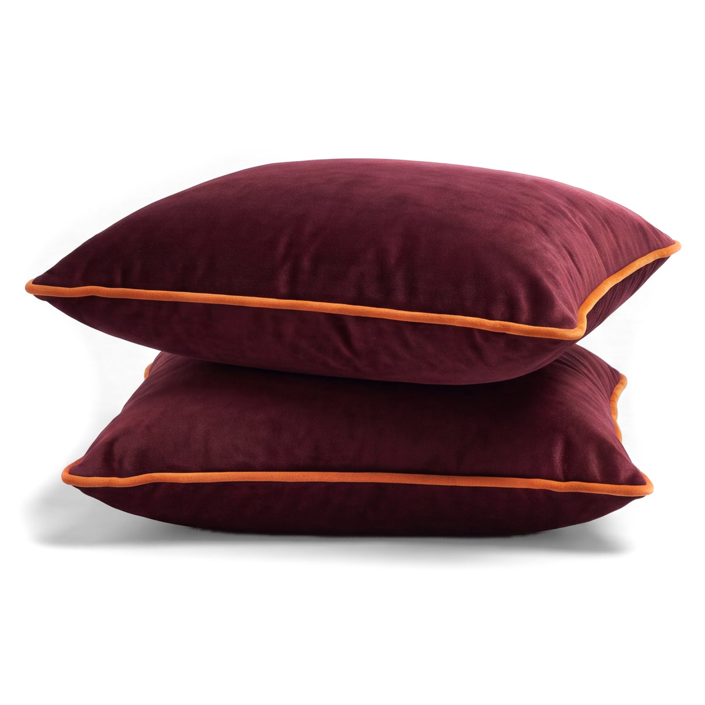Prince of Scots Turkish Velvet Pillow 22" X 22" ~ Claret-Throw Pillows-[bar code]-Prince of Scots