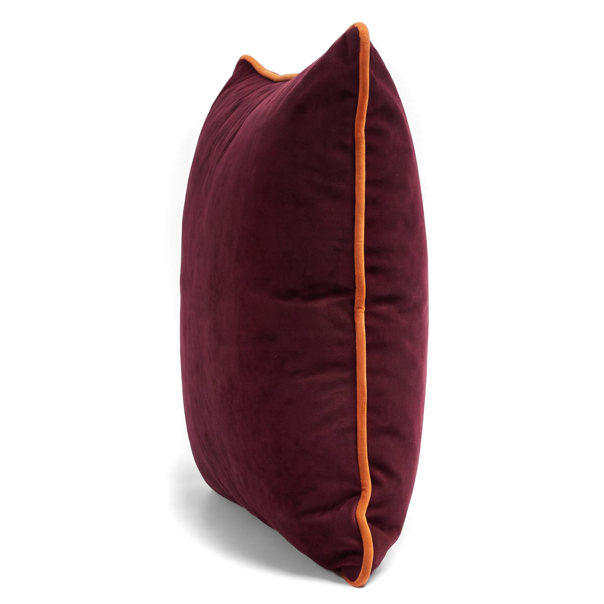 Prince of Scots Turkish Velvet Pillow 22" X 22" ~ Claret-Throw Pillows-[bar code]-Prince of Scots