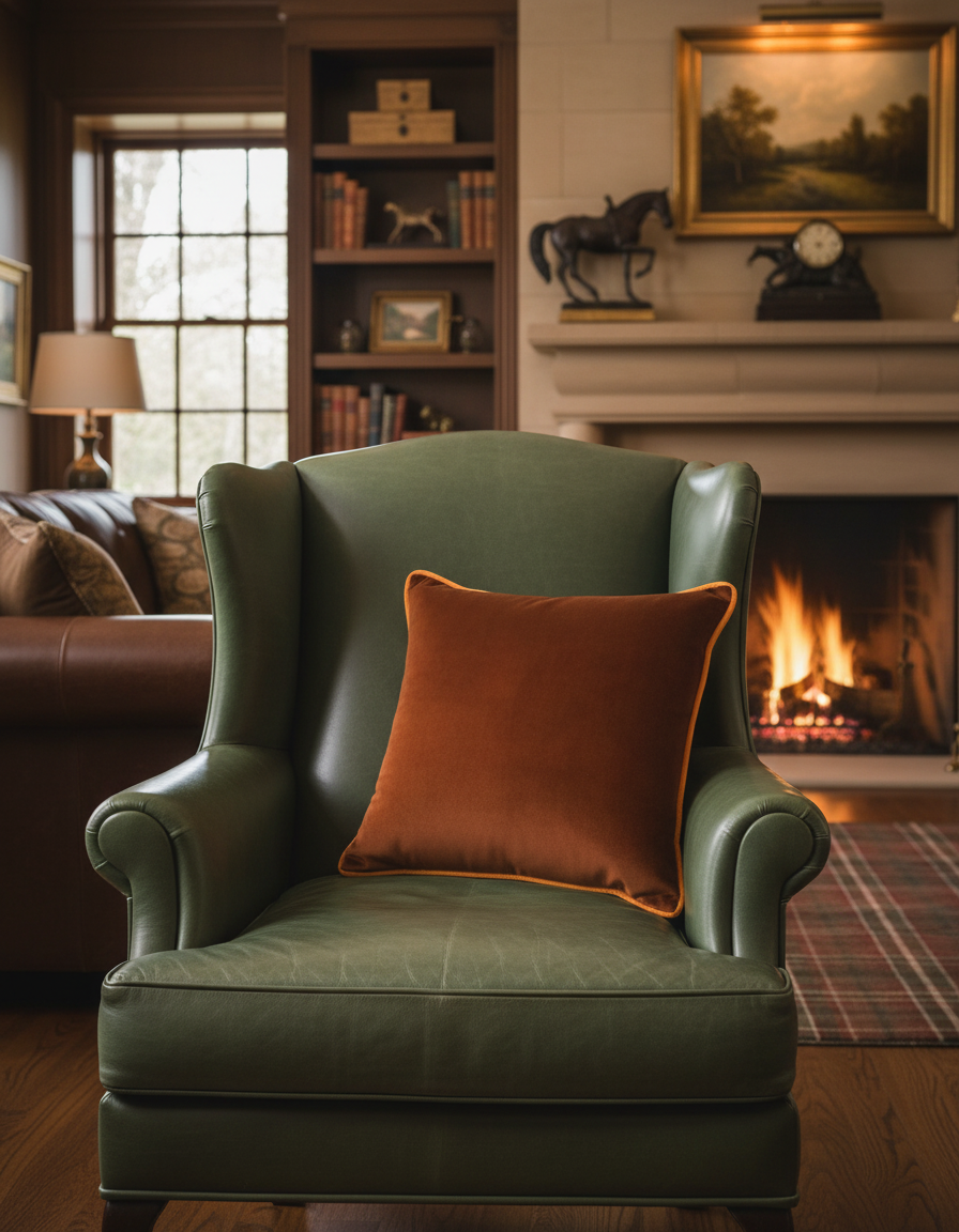 Prince of Scots Turkish Velvet Pillow 22" X 22" ~ Ember-Throw Pillows-[bar code]-Prince of Scots