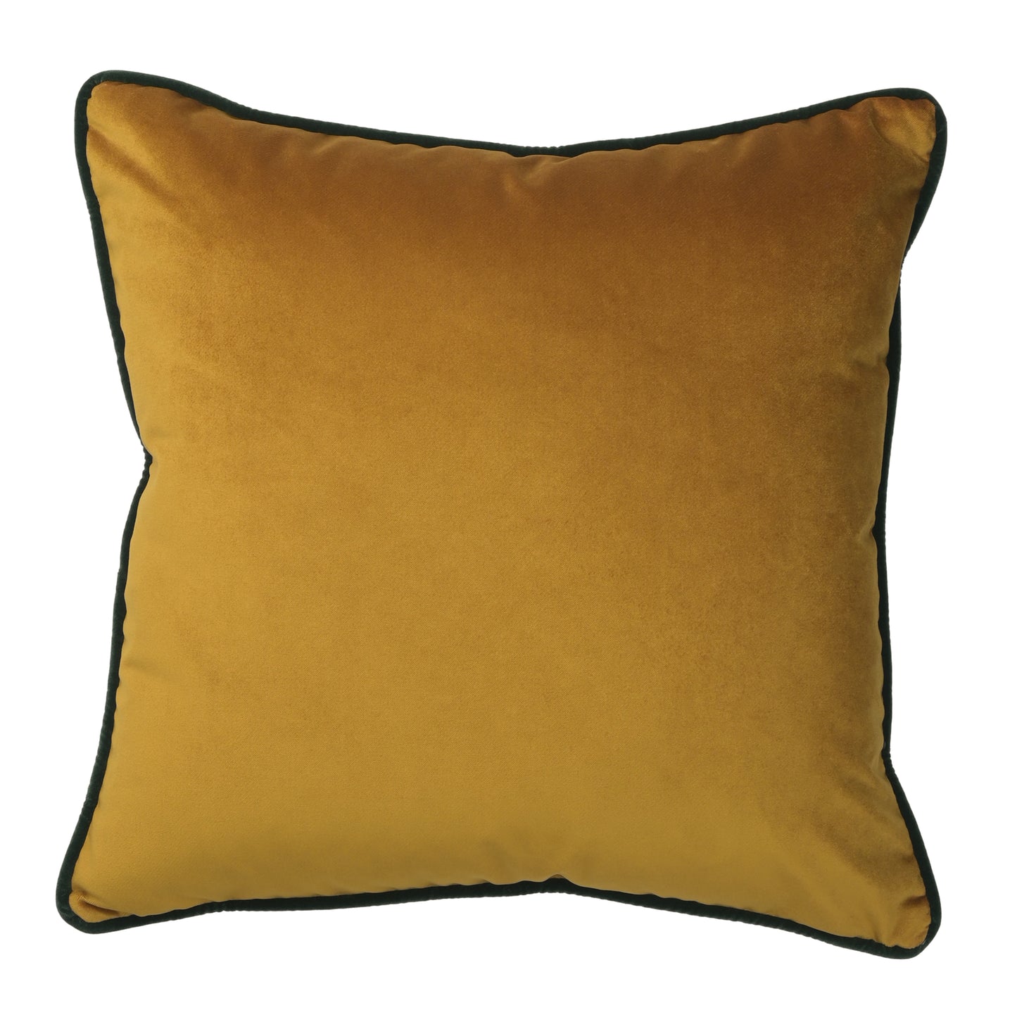 Prince of Scots Turkish Velvet Pillow 22" X 22" ~ Ochre-Throw Pillows-[bar code]-Prince of Scots