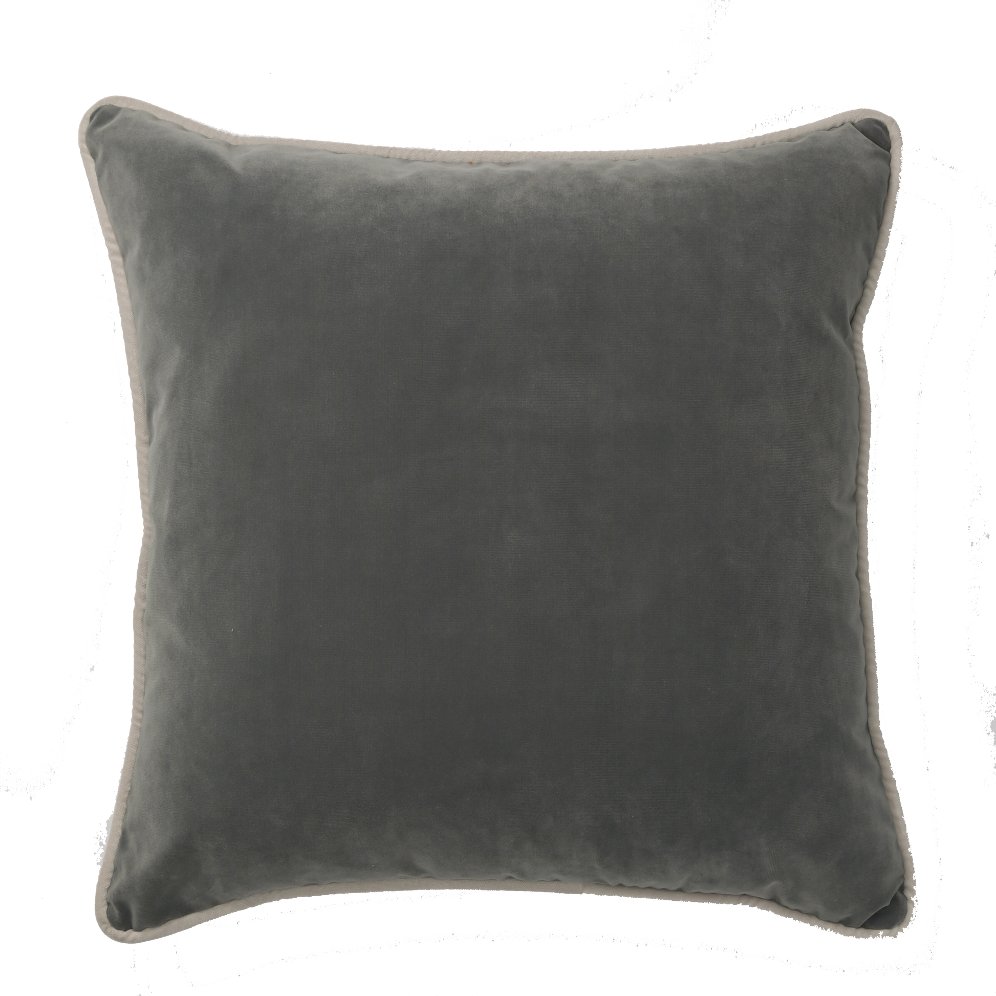 Prince of Scots Turkish Velvet Pillow 22" X 22" ~ Pewter-Throw Pillows-[bar code]-Prince of Scots