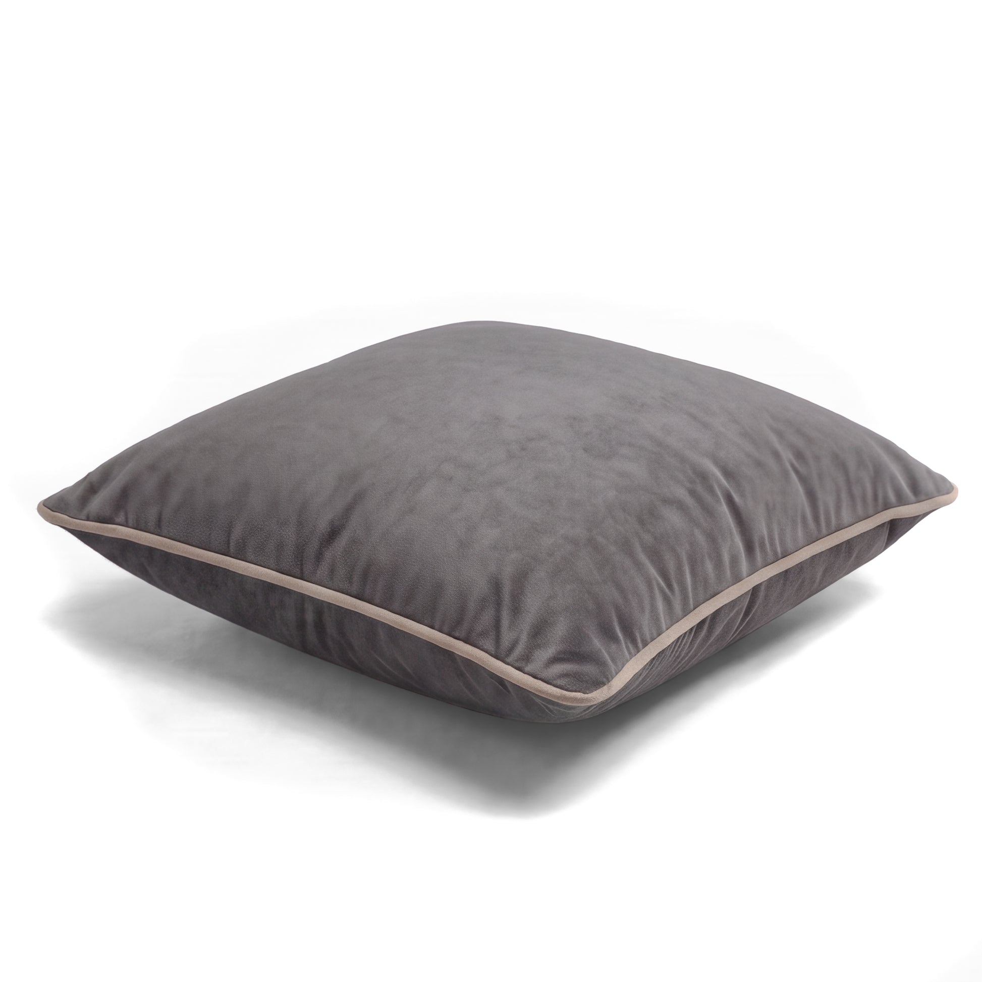 Prince of Scots Turkish Velvet Pillow 22" X 22" ~ Pewter-Throw Pillows-[bar code]-Prince of Scots