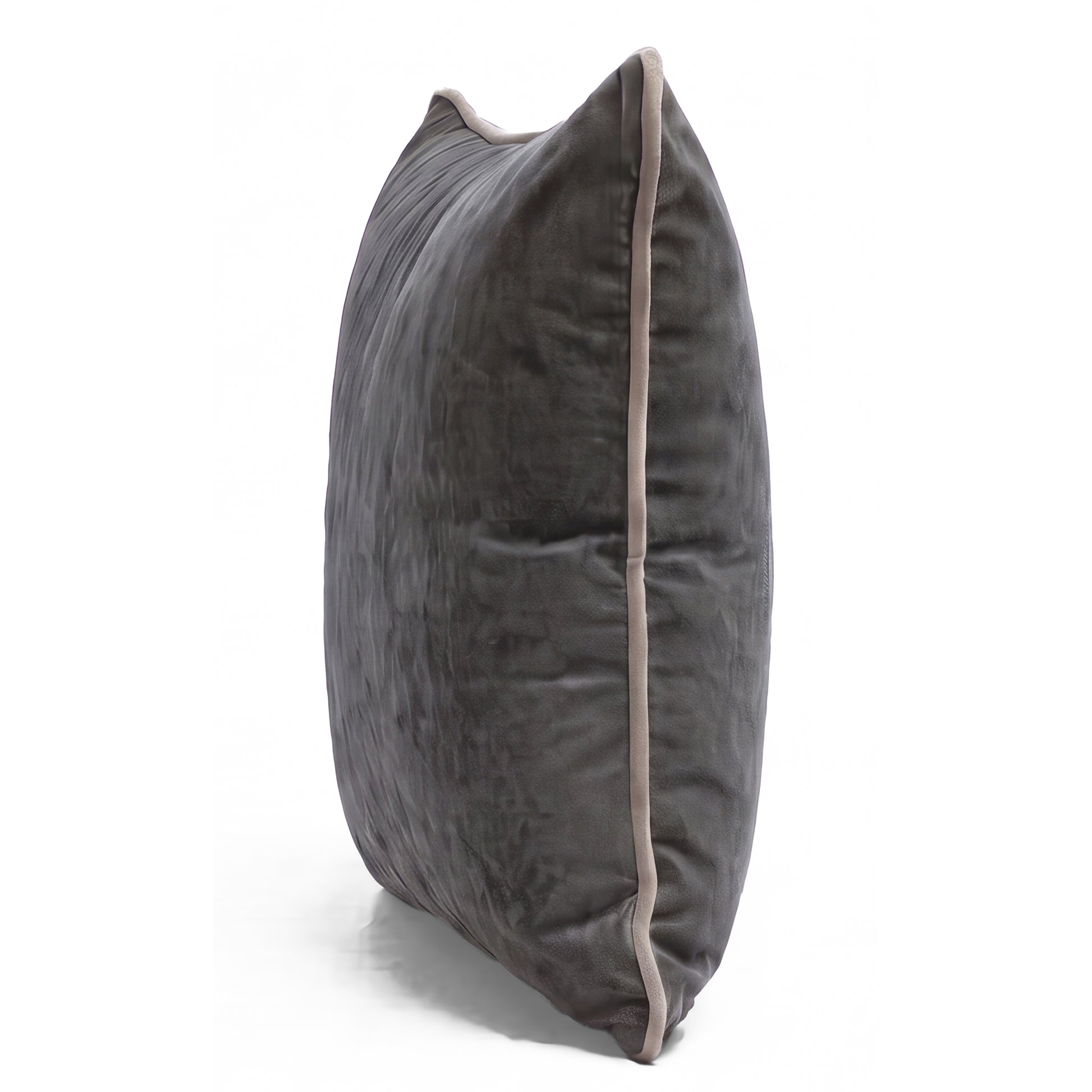 Prince of Scots Turkish Velvet Pillow 22" X 22" ~ Pewter-Throw Pillows-[bar code]-Prince of Scots