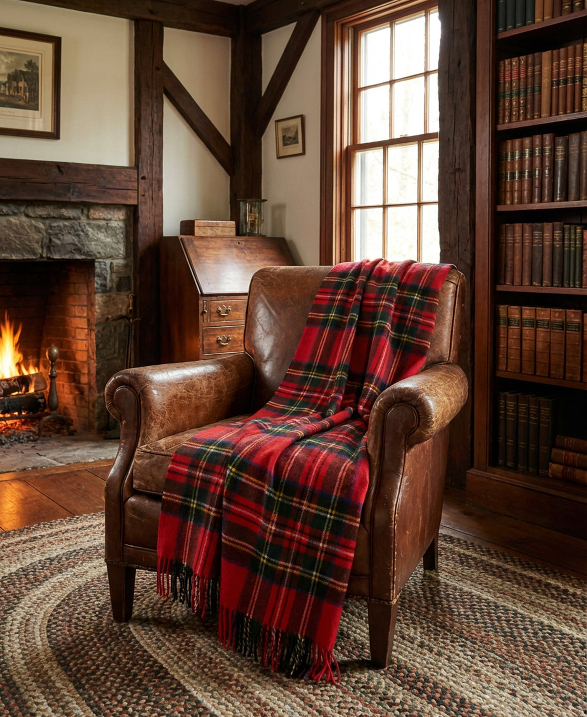 Prince of Scots Merino Wool Throw ~ Royal Stewart ~-Throws and Blankets-[bar code]-Prince of Scots