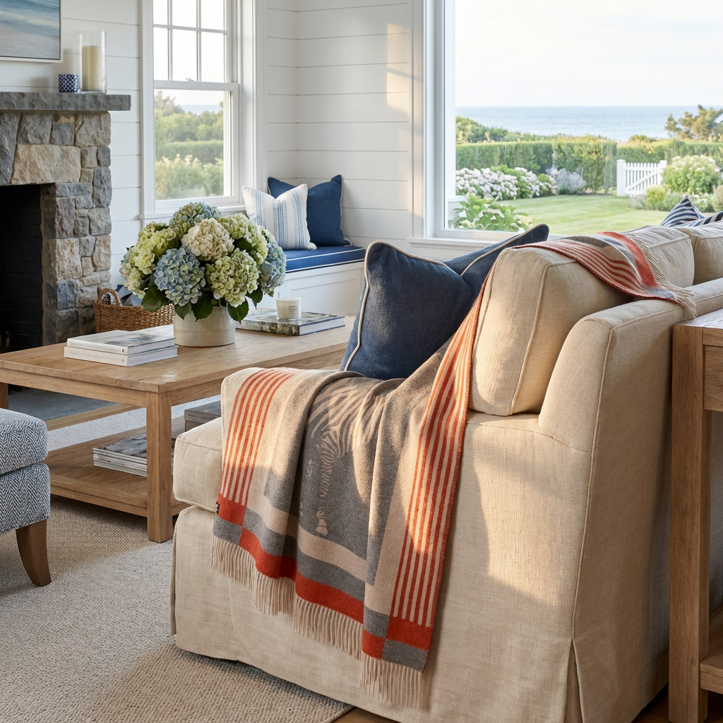 Savanna Equestrian Reversible Throw – Extra-Fine Italian Merino Wool | 56" x 72"-Throws and Blankets-[bar code]-Prince of Scots