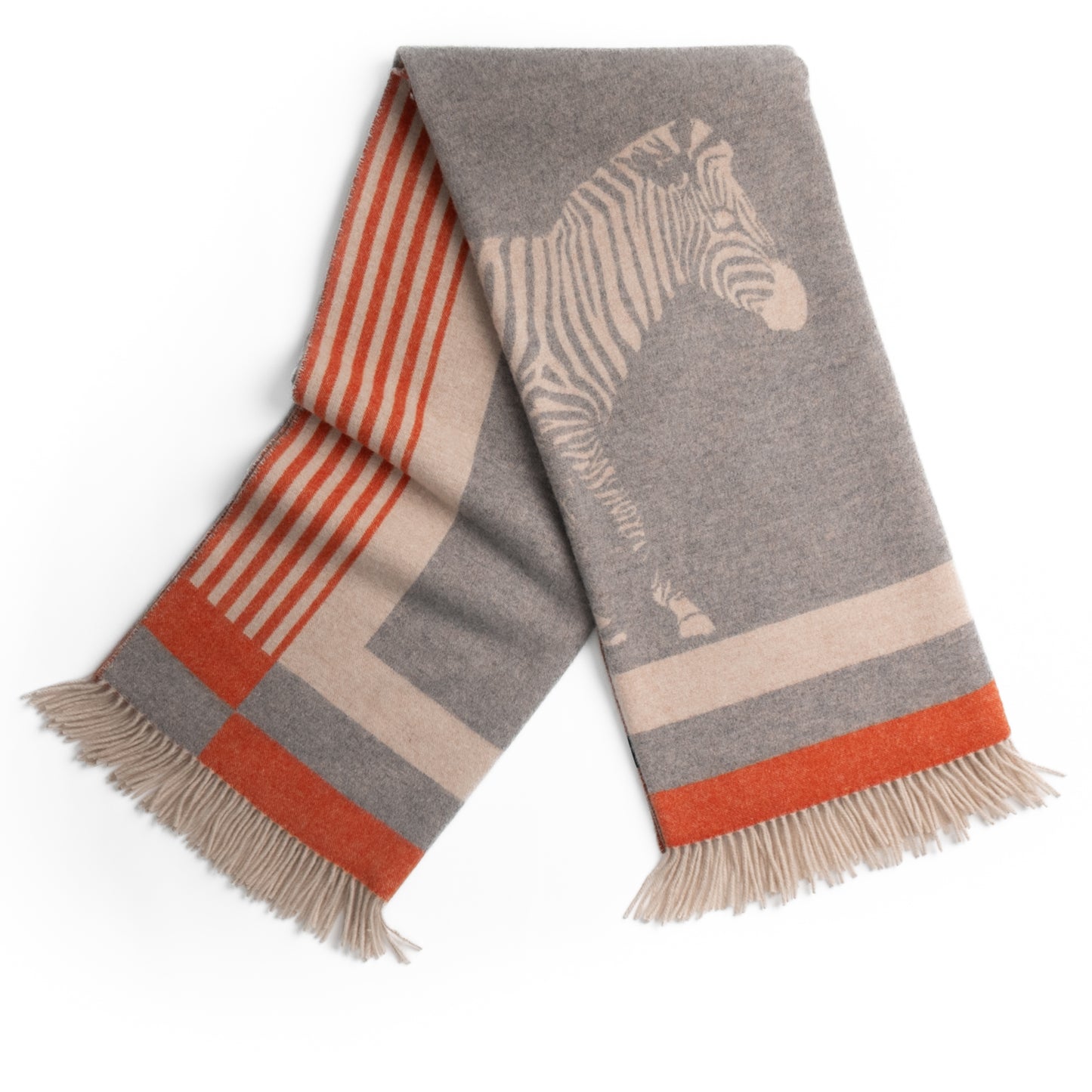 Savanna Equestrian Reversible Throw – Extra-Fine Italian Merino Wool | 56" x 72"-Throws and Blankets-[bar code]-Prince of Scots