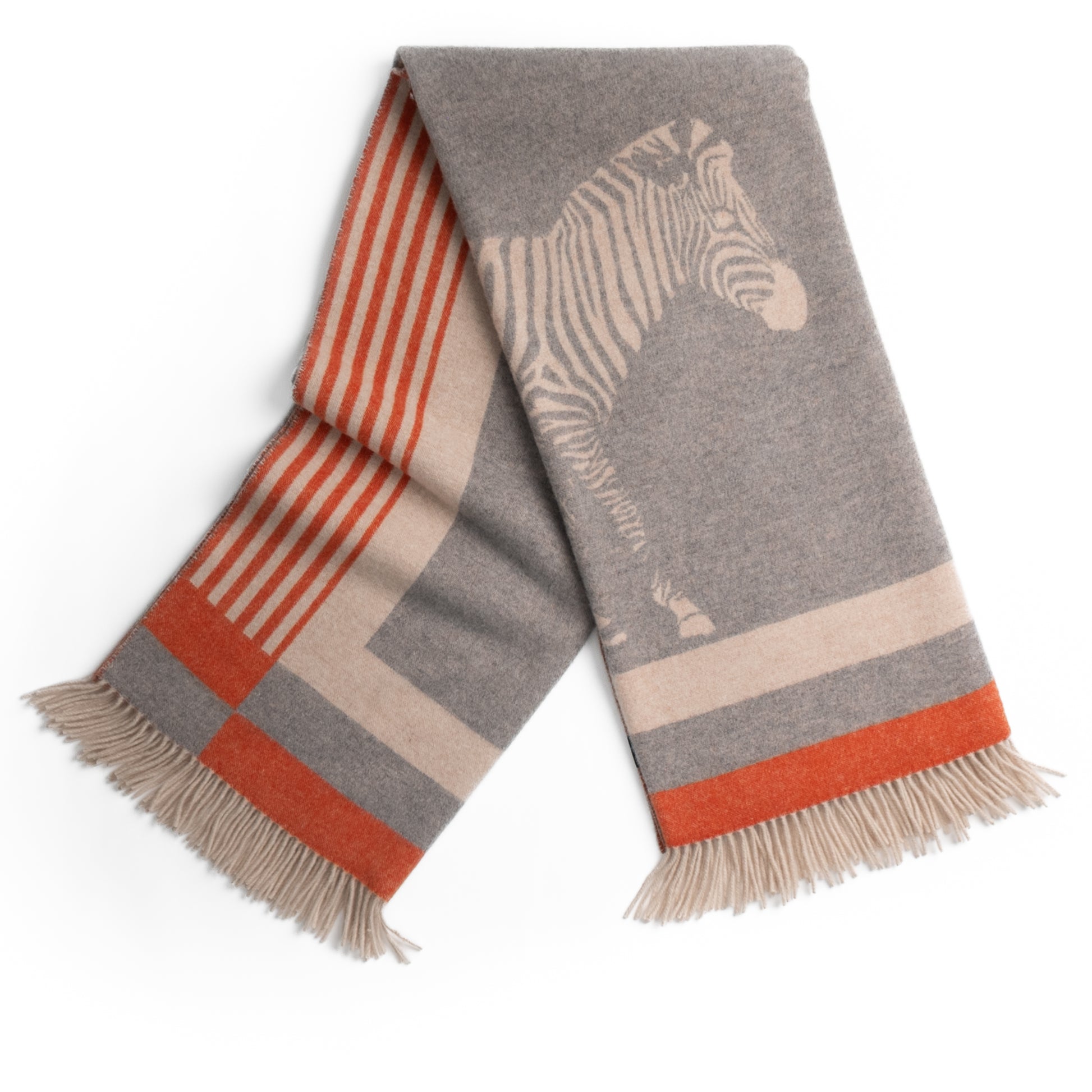 Savanna Equestrian Reversible Throw – Extra-Fine Italian Merino Wool | 56" x 72"-Throws and Blankets-[bar code]-Prince of Scots