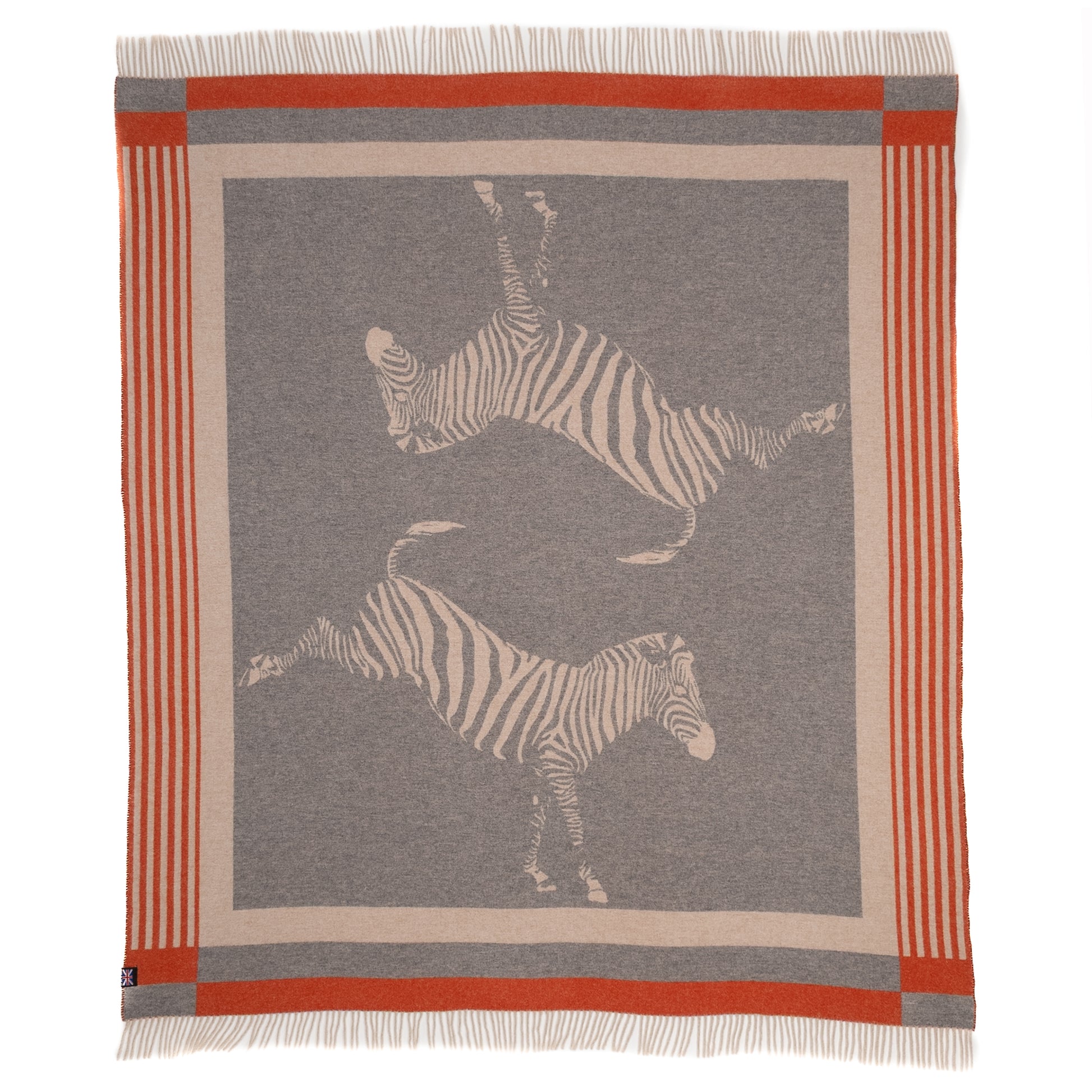 Savanna Equestrian Reversible Throw – Extra-Fine Italian Merino Wool | 56" x 72" (Available 9/15)-Throws and Blankets-[bar code]-Prince of Scots
