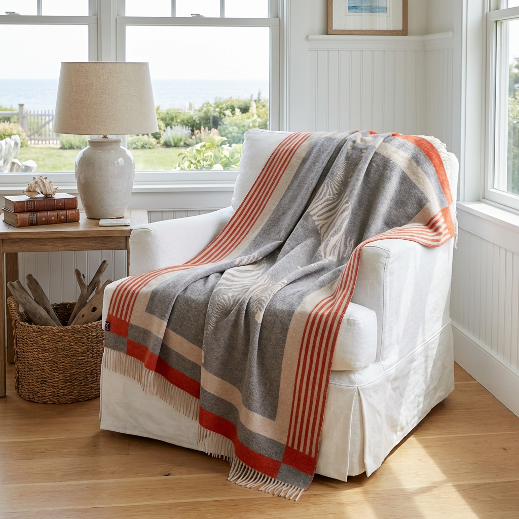 Savanna Equestrian Reversible Throw – Extra-Fine Italian Merino Wool | 56" x 72"-Throws and Blankets-[bar code]-Prince of Scots