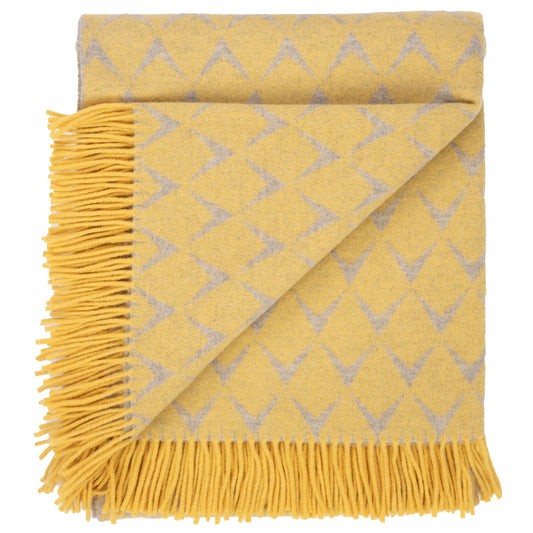 Southampton Home Chevron Merino Fleece Throw ~ Butter ~-Blankets-[bar code]-ChevronButter-Prince of Scots