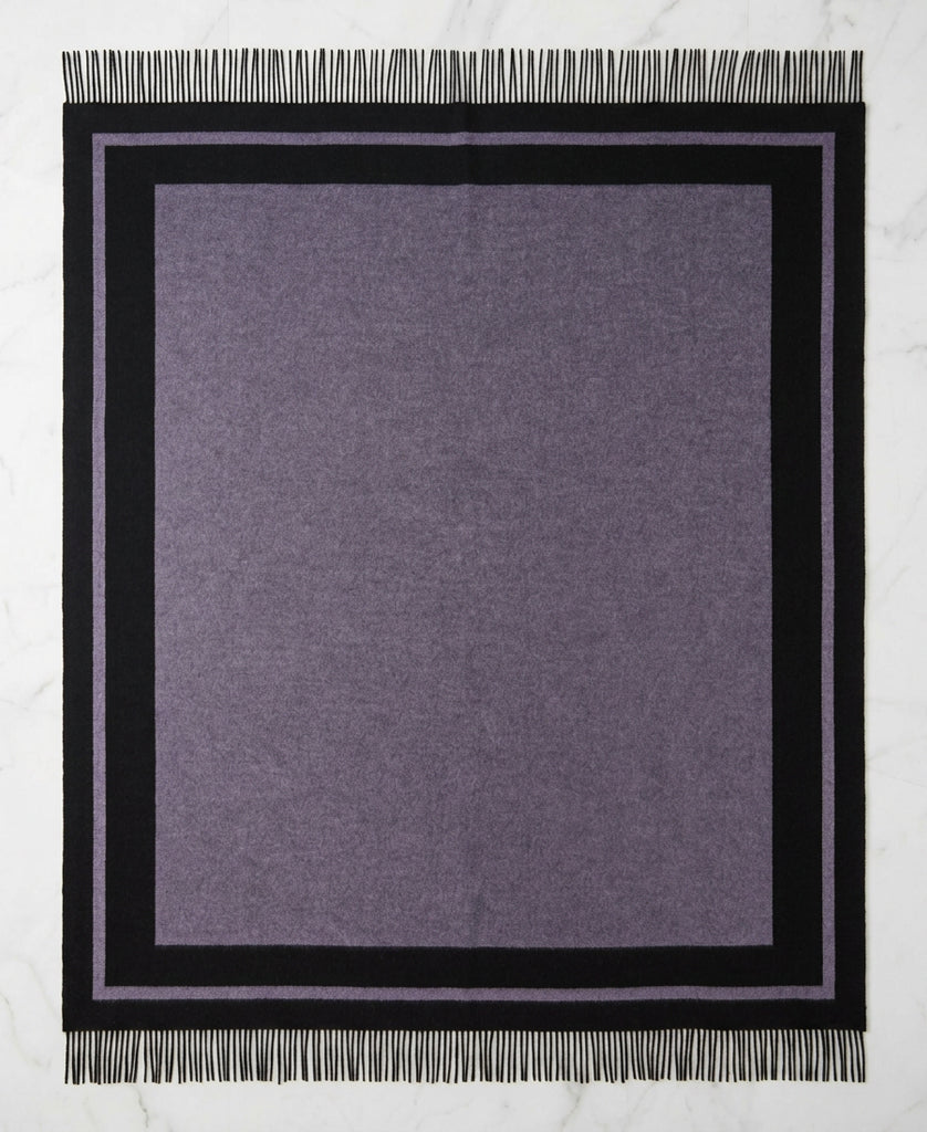 Southampton Home Double-Faced Border Throw 60" X 74" Lavender-Blankets-[bar code]-Prince of Scots