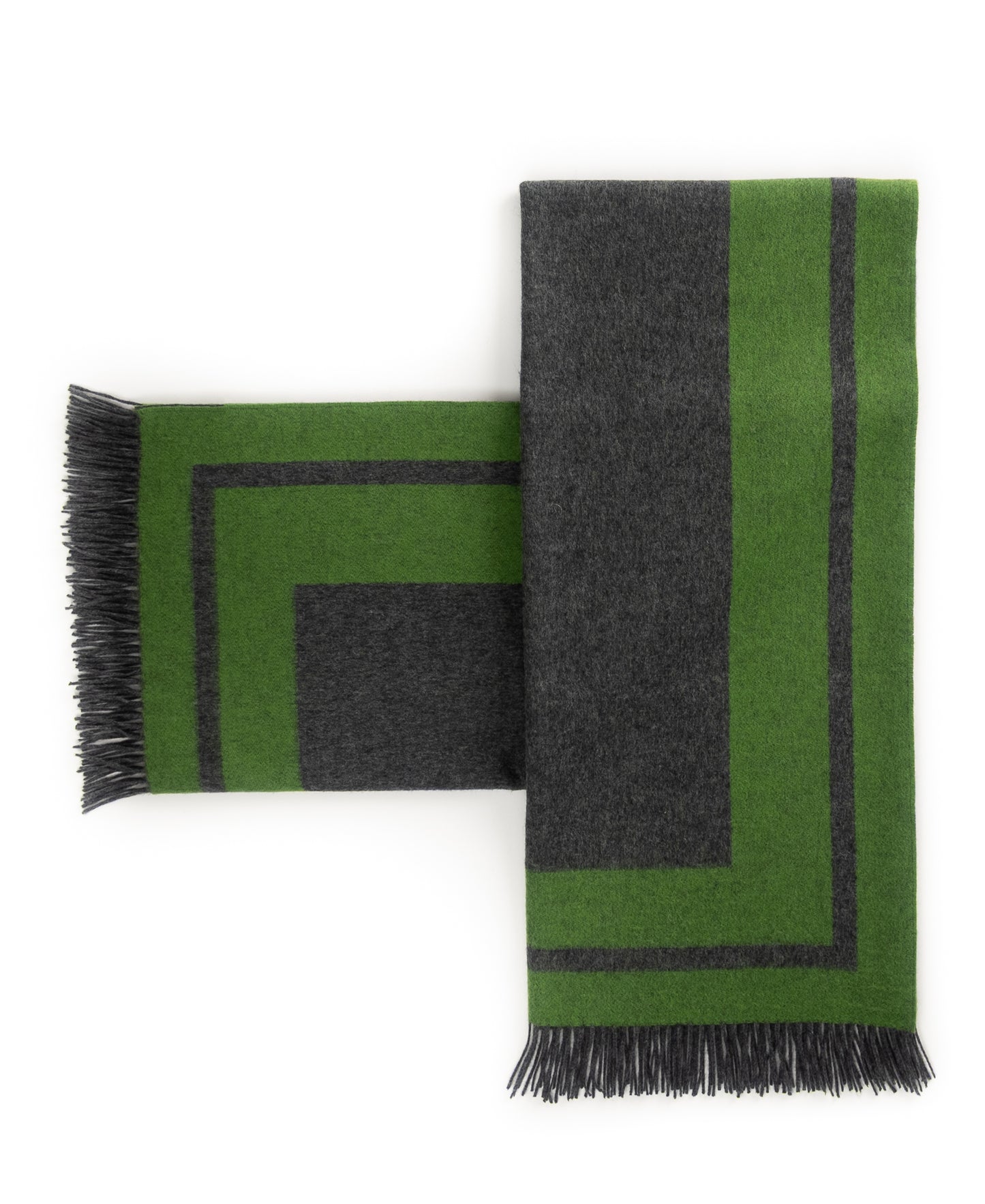 Southampton Home Double-Faced Border Throw 60" X 74" Lime-Blankets-[bar code]-Prince of Scots