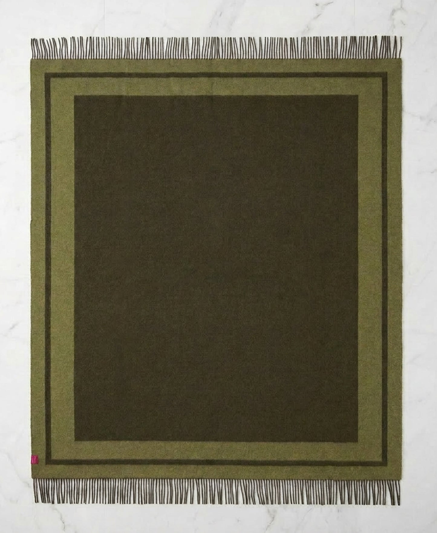 Southampton Home Double-Faced Border Throw 60" X 74" Loden-Blankets-[bar code]-Prince of Scots