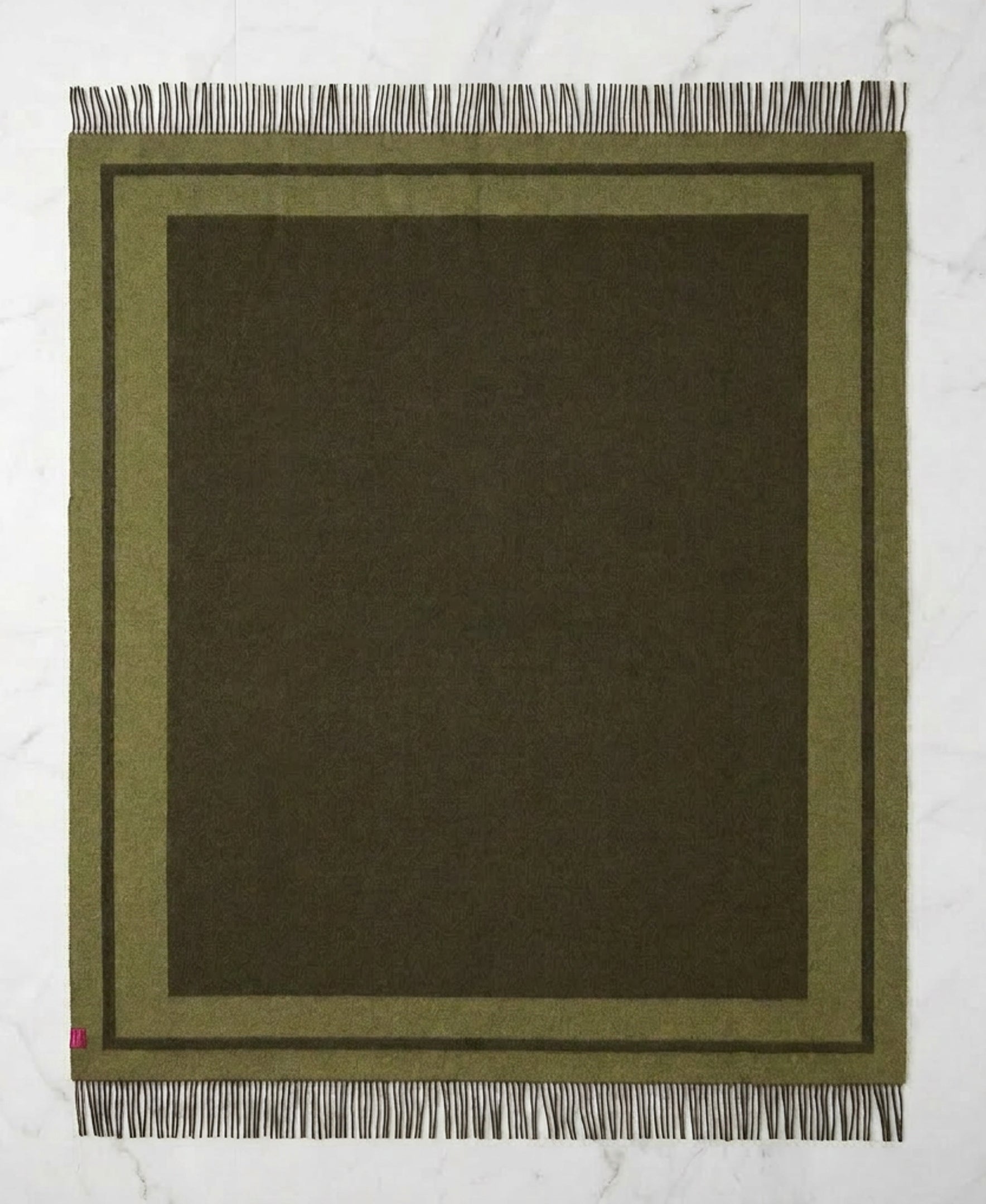 Southampton Home Double-Faced Border Throw 60" X 74" Loden-Blankets-[bar code]-Prince of Scots
