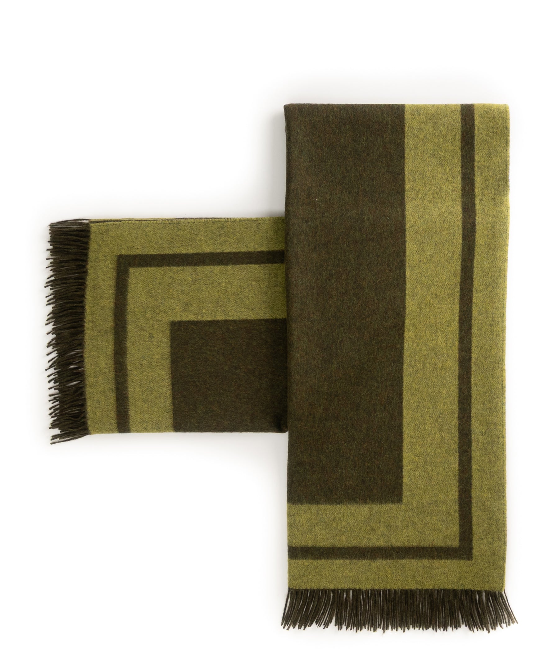 Southampton Home Double-Faced Border Throw 60" X 74" Loden-Blankets-[bar code]-Prince of Scots