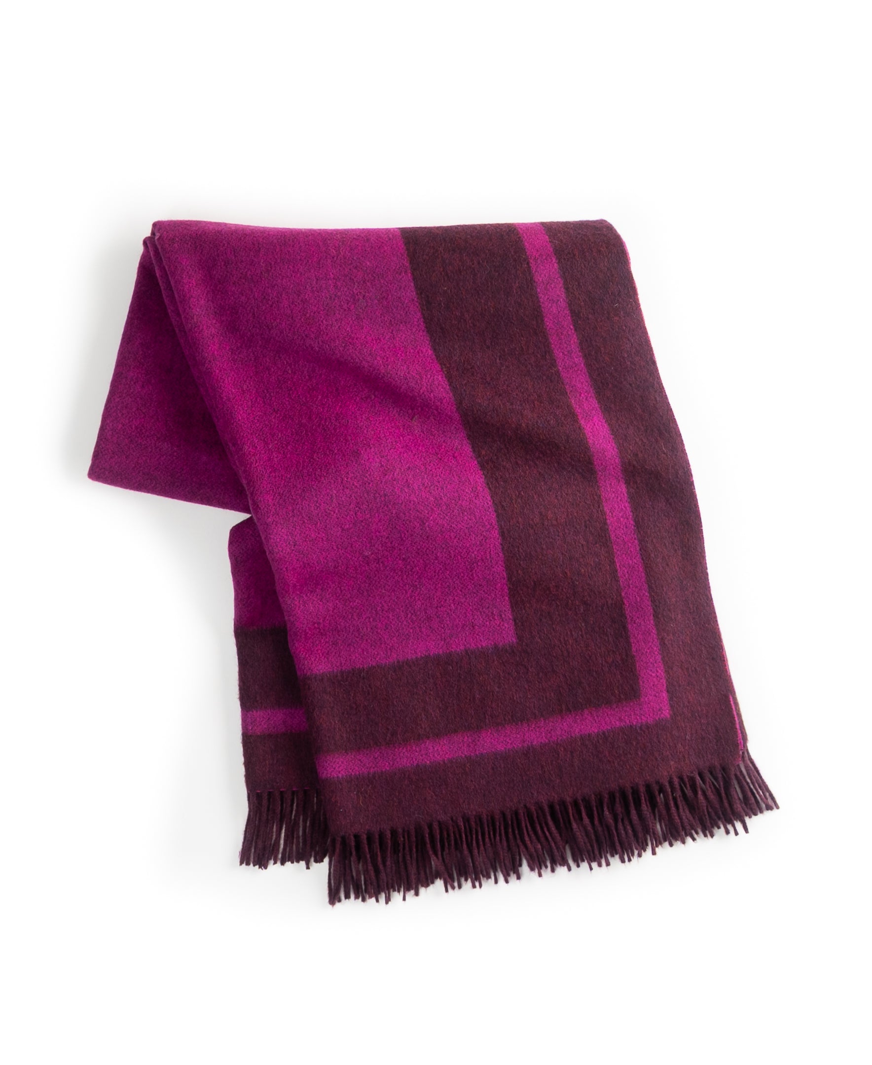 Southampton Home Double-Faced Border Throw 60" X 74" Magenta-Blankets-[bar code]-Prince of Scots