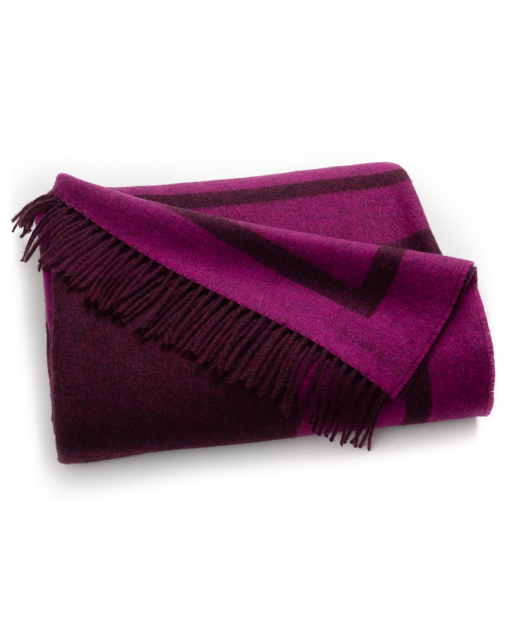 Southampton Home Double-Faced Border Throw 60" X 74" Magenta-Blankets-[bar code]-Prince of Scots