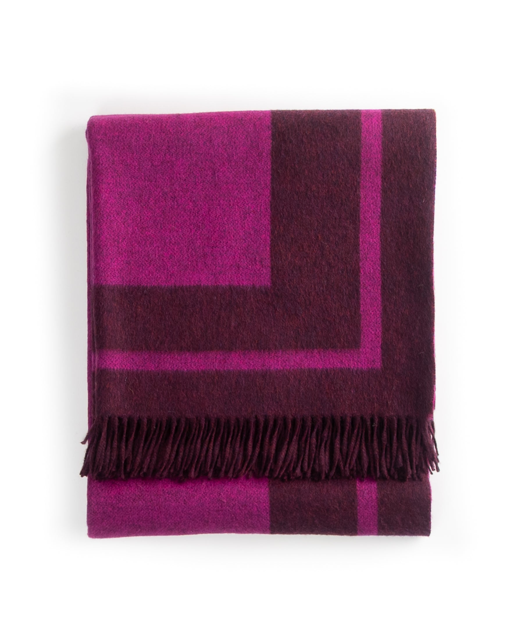 Southampton Home Double-Faced Border Throw 60" X 74" Magenta-Blankets-[bar code]-Prince of Scots