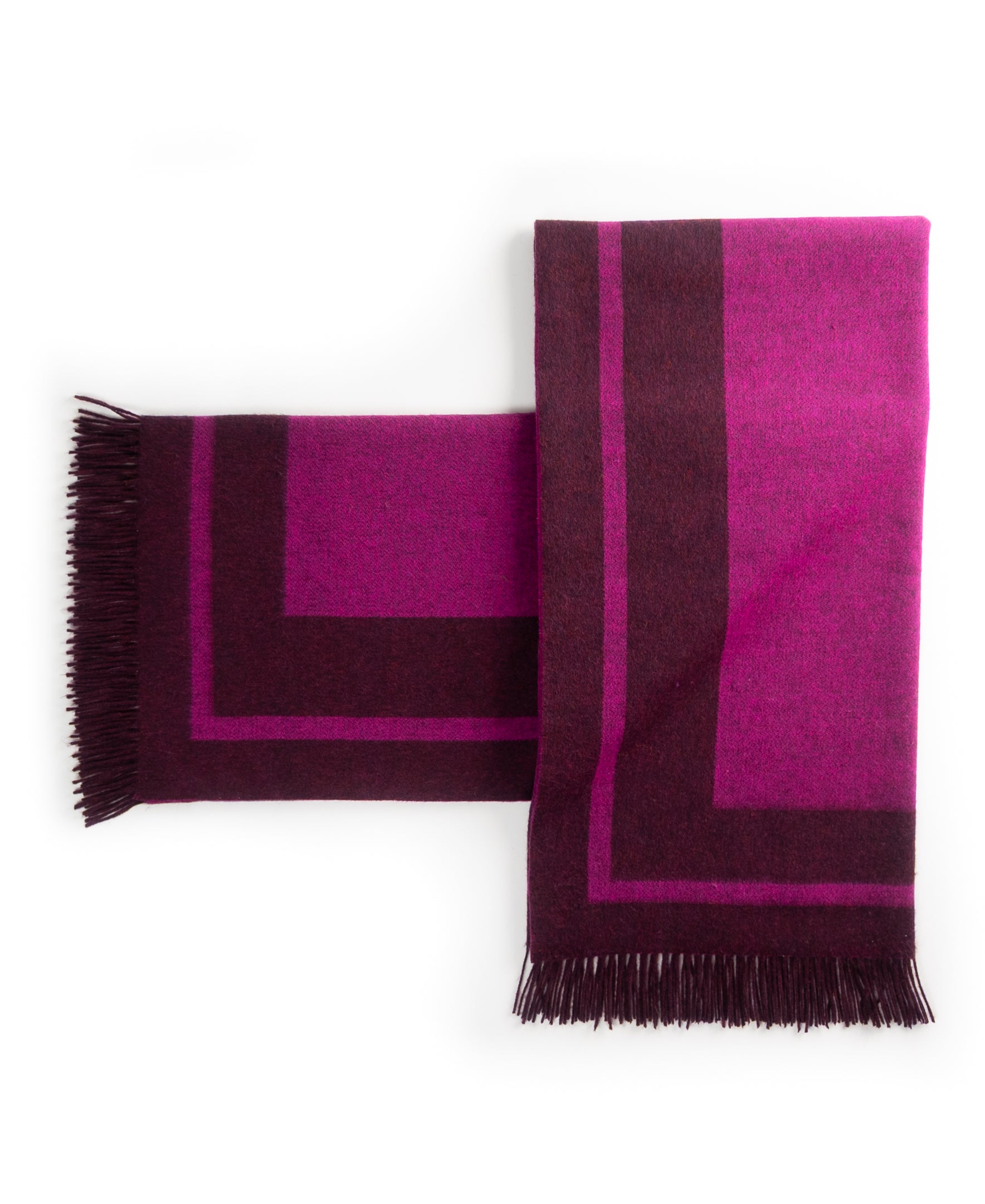 Southampton Home Double-Faced Border Throw 60" X 74" Magenta-Blankets-[bar code]-Prince of Scots