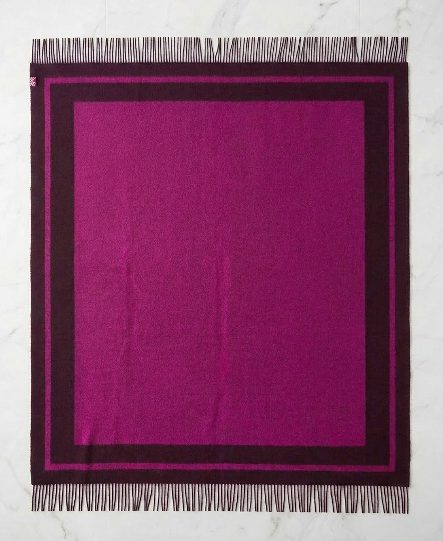 Southampton Home Double-Faced Border Throw 60" X 74" Magenta-Blankets-[bar code]-Prince of Scots