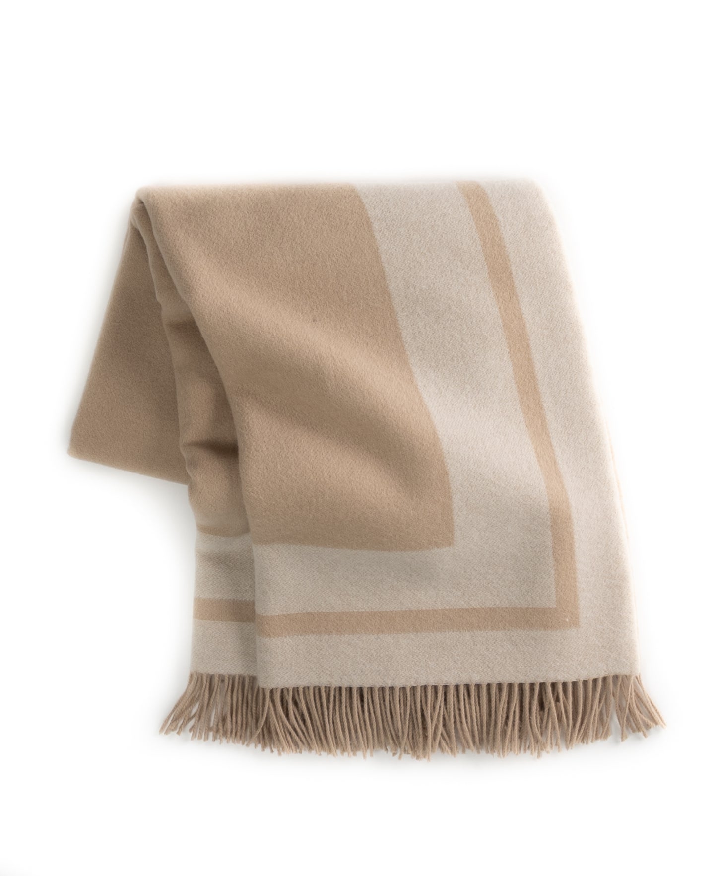 Southampton Home Double-Faced Border Throw 60" X 74" Natural-Blankets-[bar code]-Prince of Scots