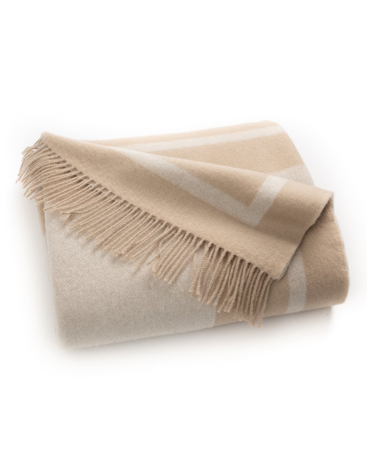 Southampton Home Double-Faced Border Throw 60" X 74" Natural-Blankets-[bar code]-Prince of Scots