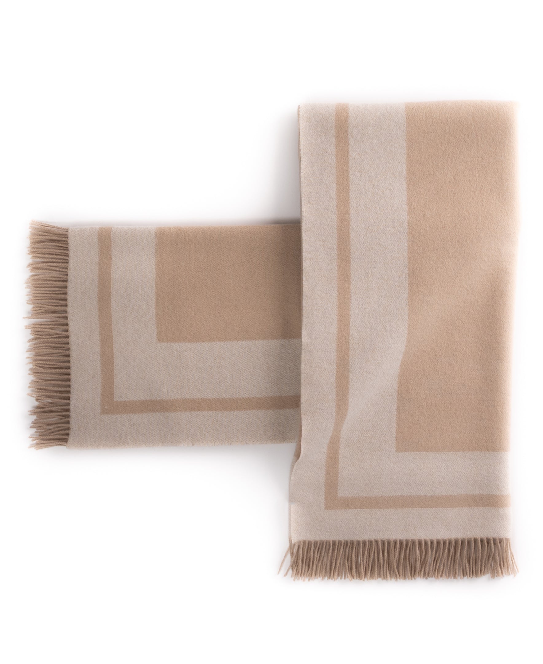 Southampton Home Double-Faced Border Throw 60" X 74" Natural-Blankets-[bar code]-Prince of Scots